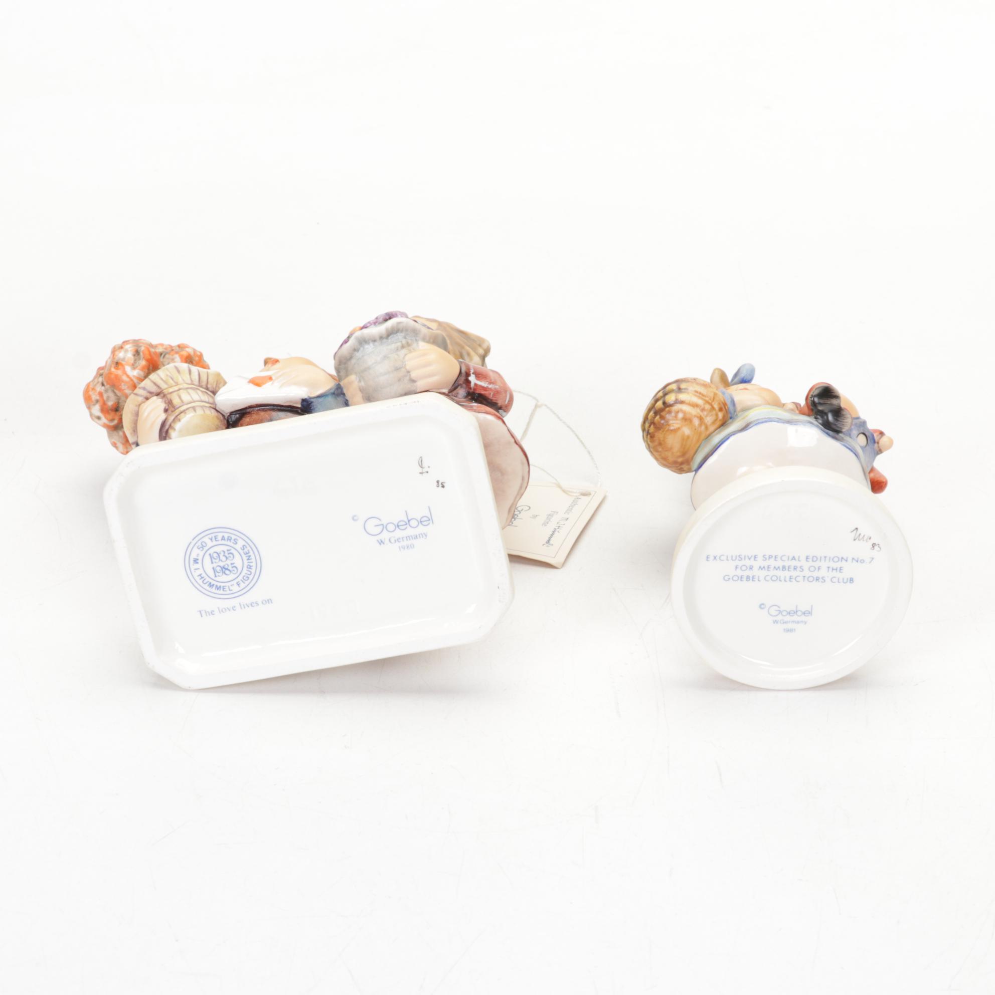 Six Hummel Collector Club Figures with "The Love Lives On" 50th Anniversary