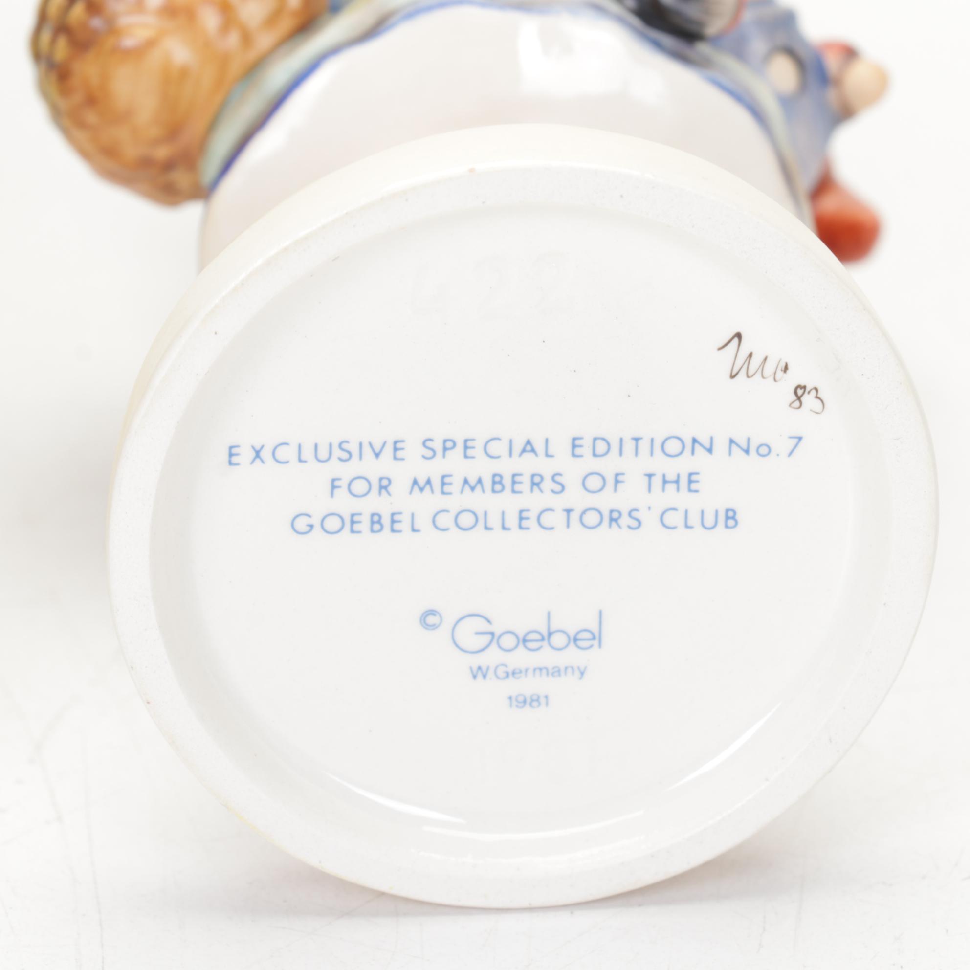 Six Hummel Collector Club Figures with "The Love Lives On" 50th Anniversary