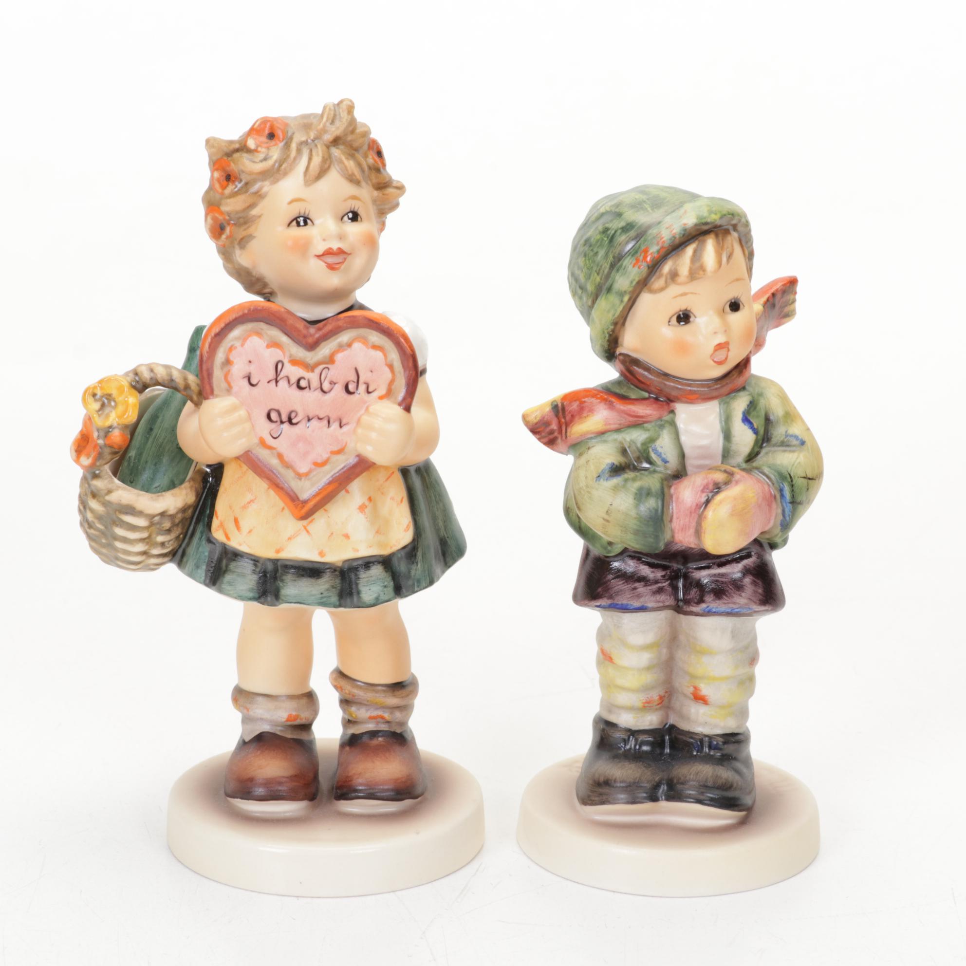 Six Hummel Collector Club Figures with "The Love Lives On" 50th Anniversary