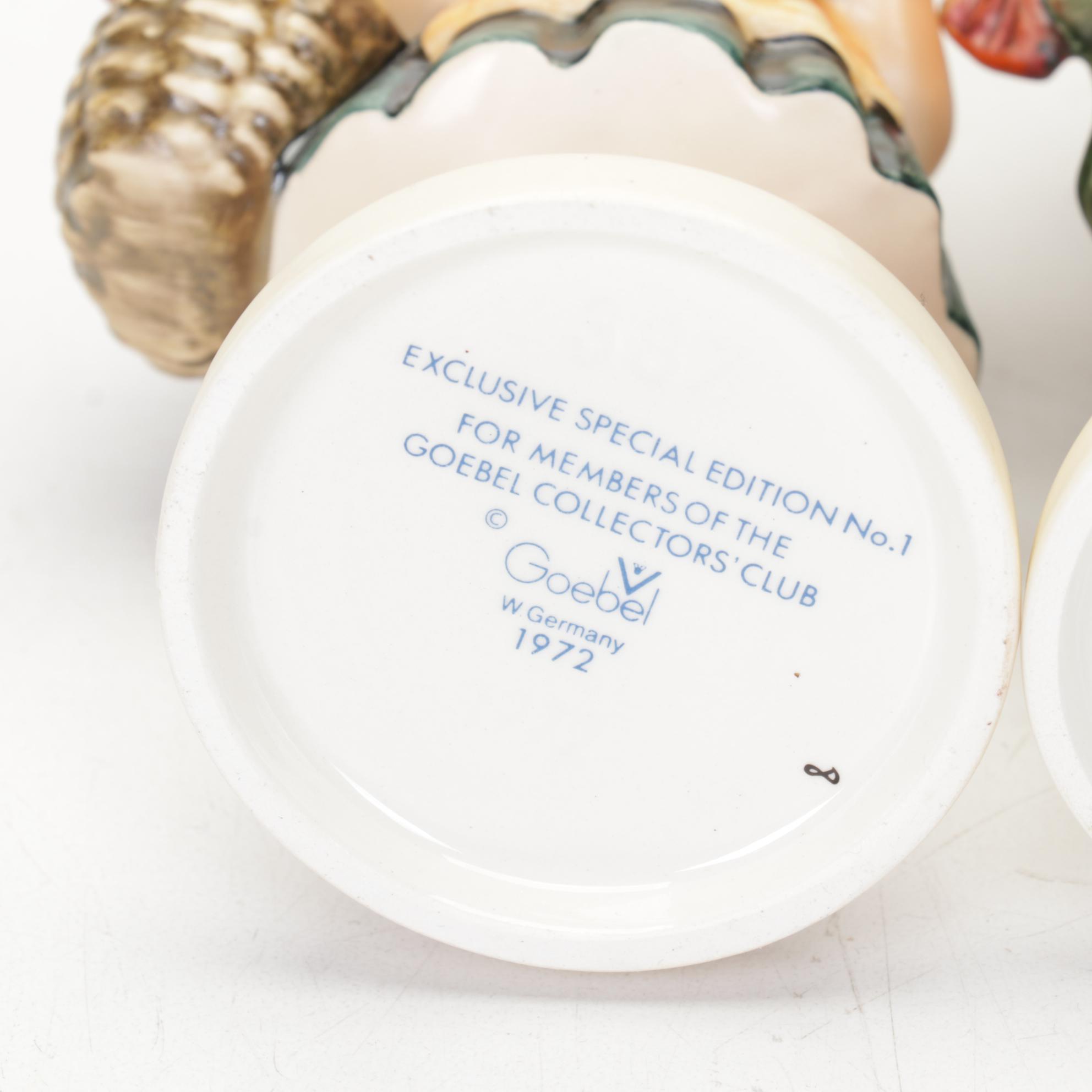 Six Hummel Collector Club Figures with "The Love Lives On" 50th Anniversary