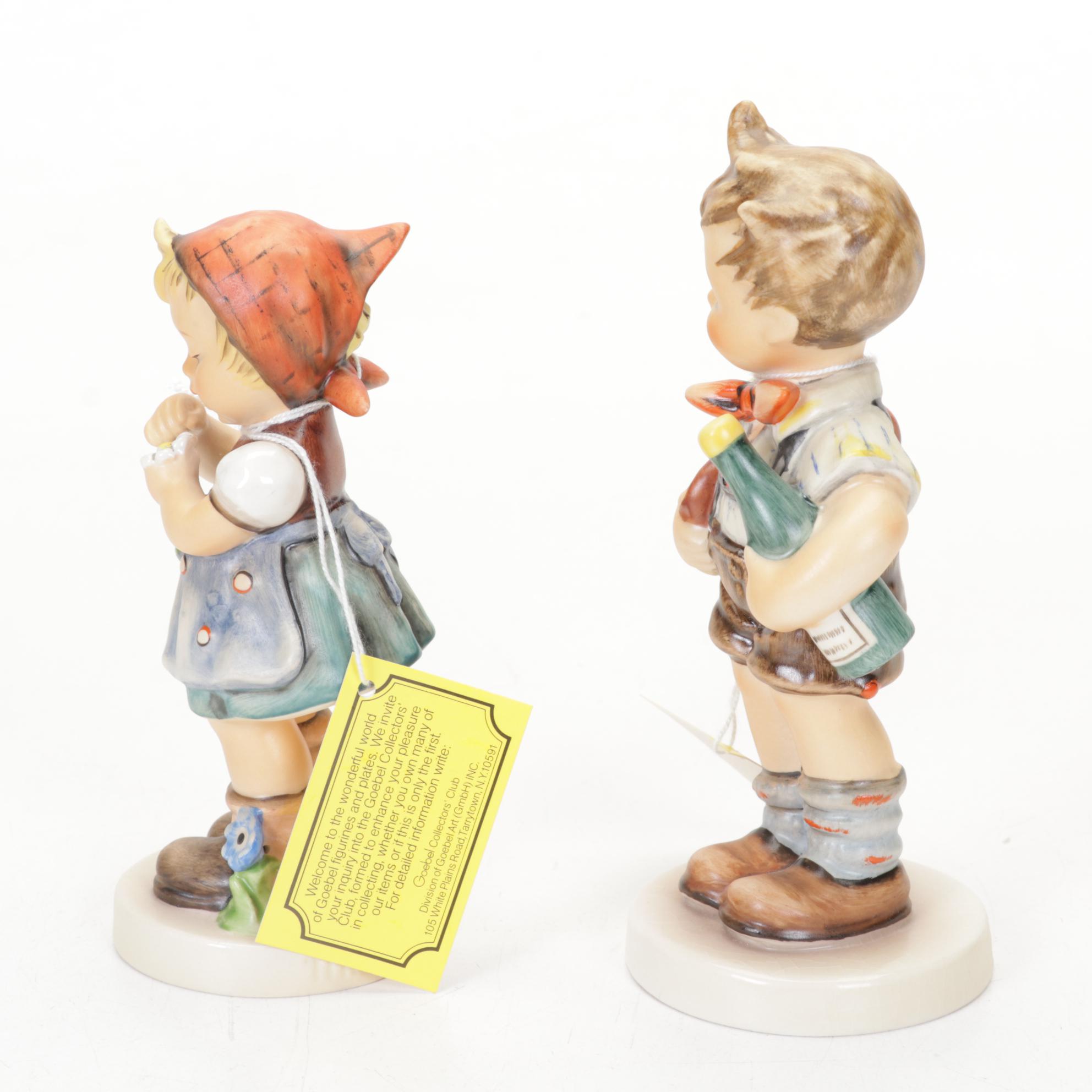 Six Hummel Collector Club Figures with "The Love Lives On" 50th Anniversary