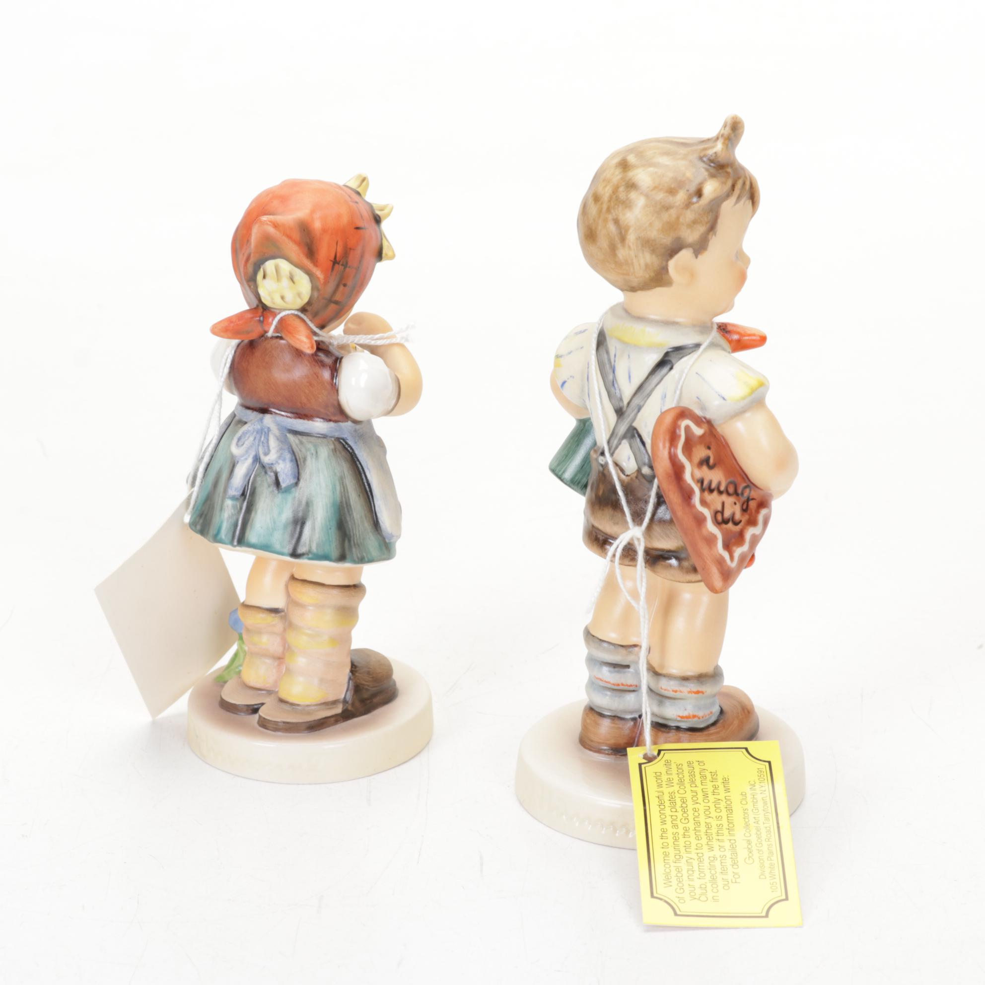 Six Hummel Collector Club Figures with "The Love Lives On" 50th Anniversary