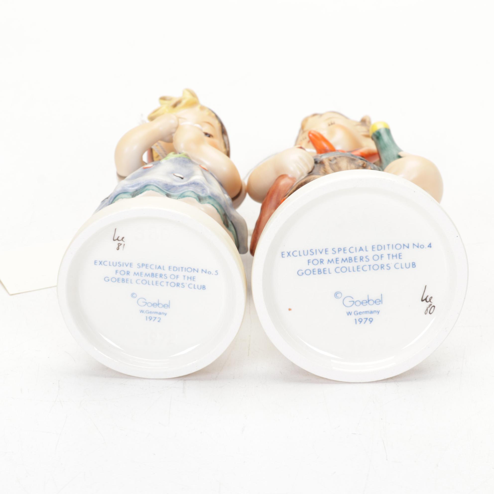 Six Hummel Collector Club Figures with "The Love Lives On" 50th Anniversary