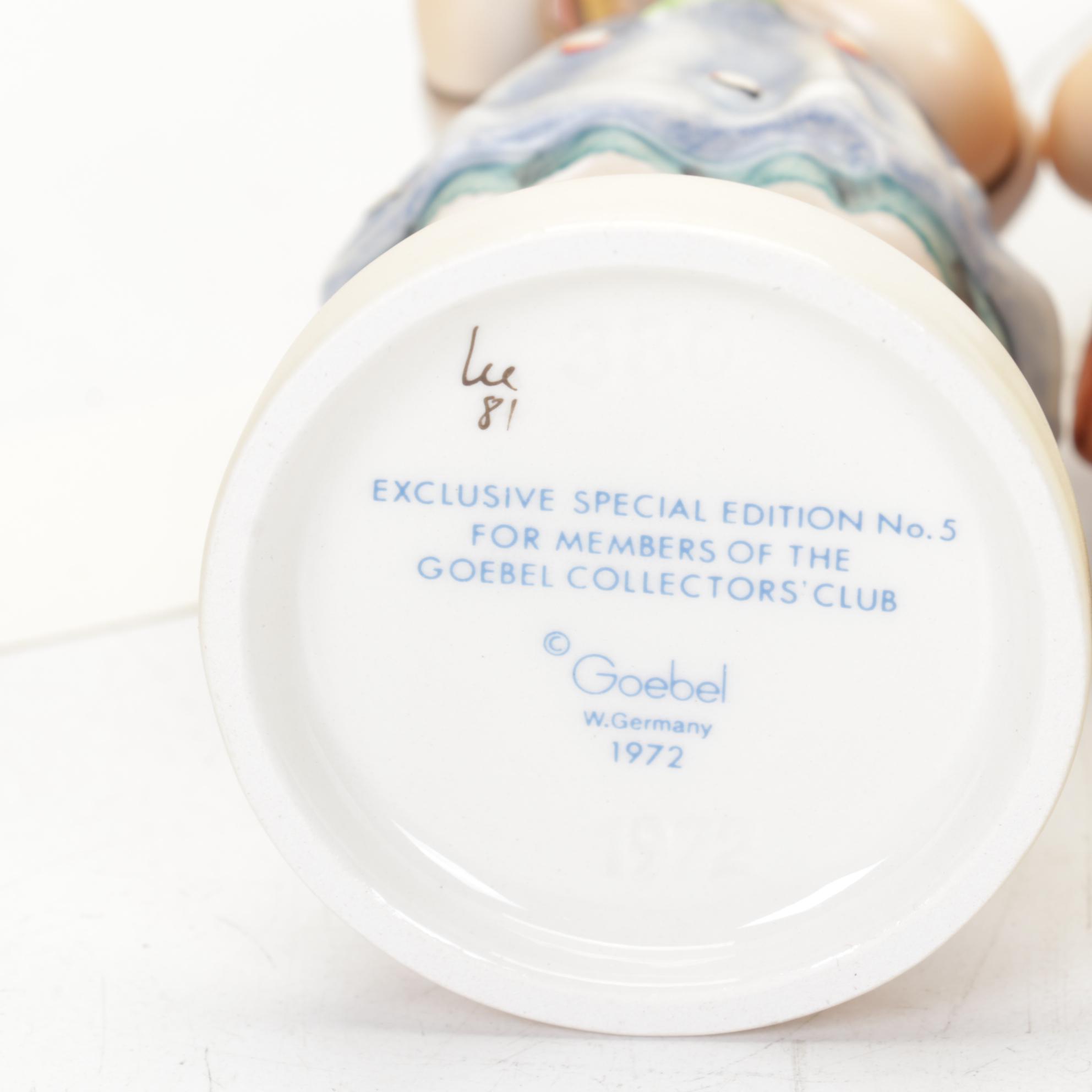 Six Hummel Collector Club Figures with "The Love Lives On" 50th Anniversary