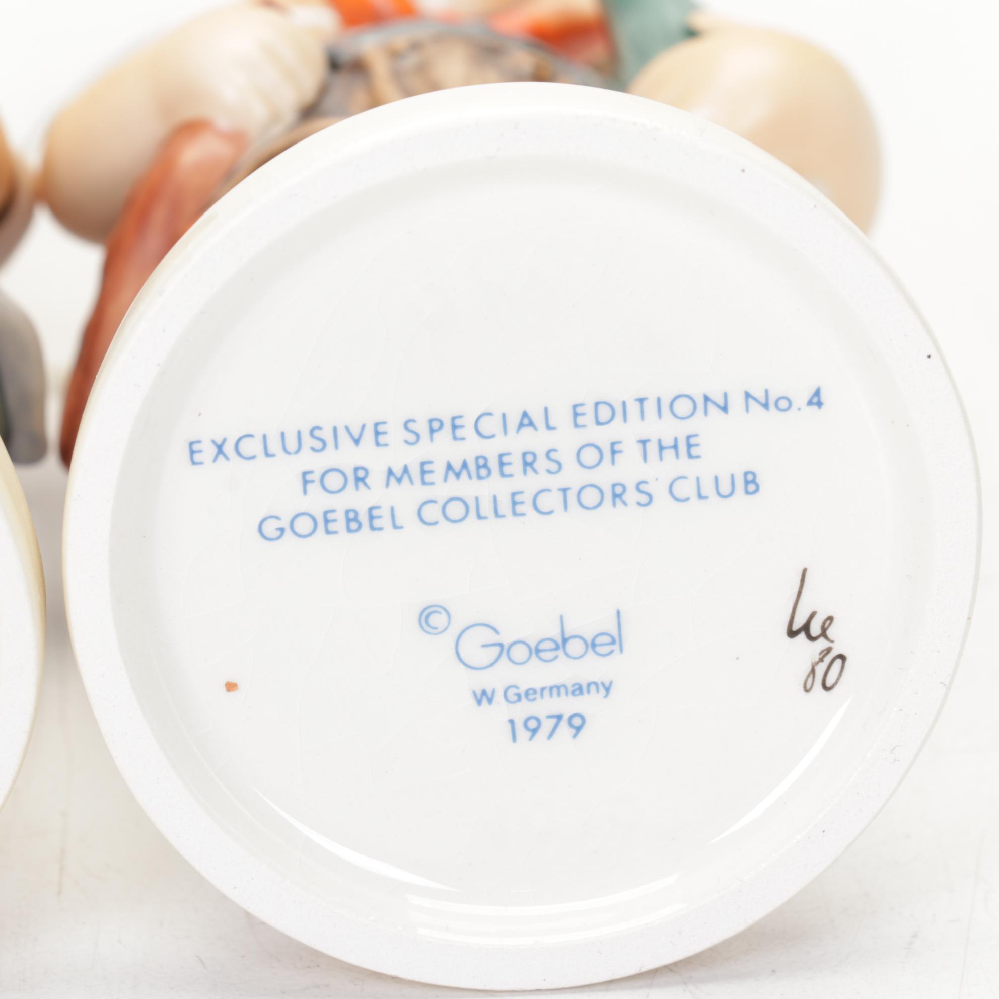 Six Hummel Collector Club Figures with "The Love Lives On" 50th Anniversary