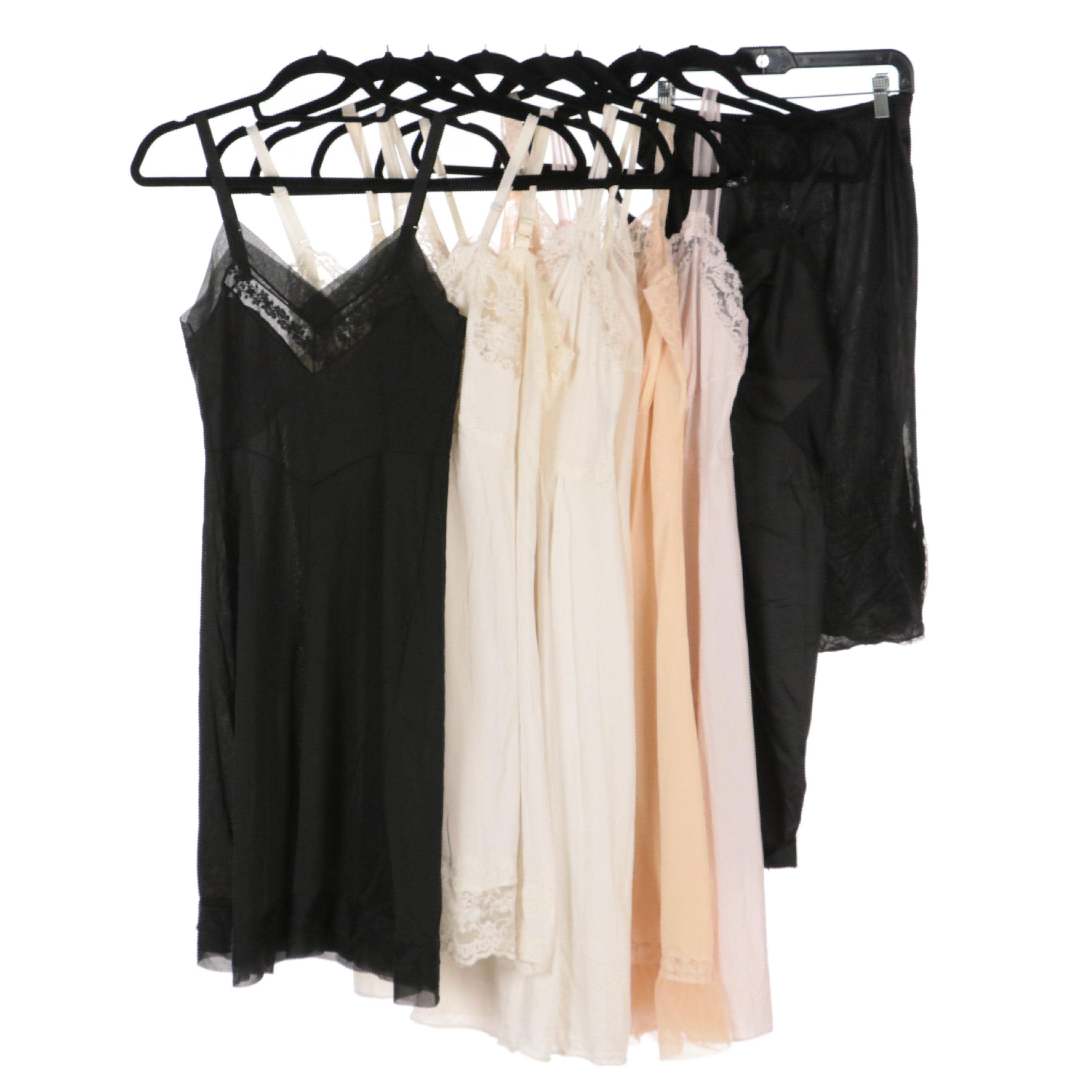 Lace-Trimmed Full and Half Slips Including Pinehurst Lingerie, Artemis, and More