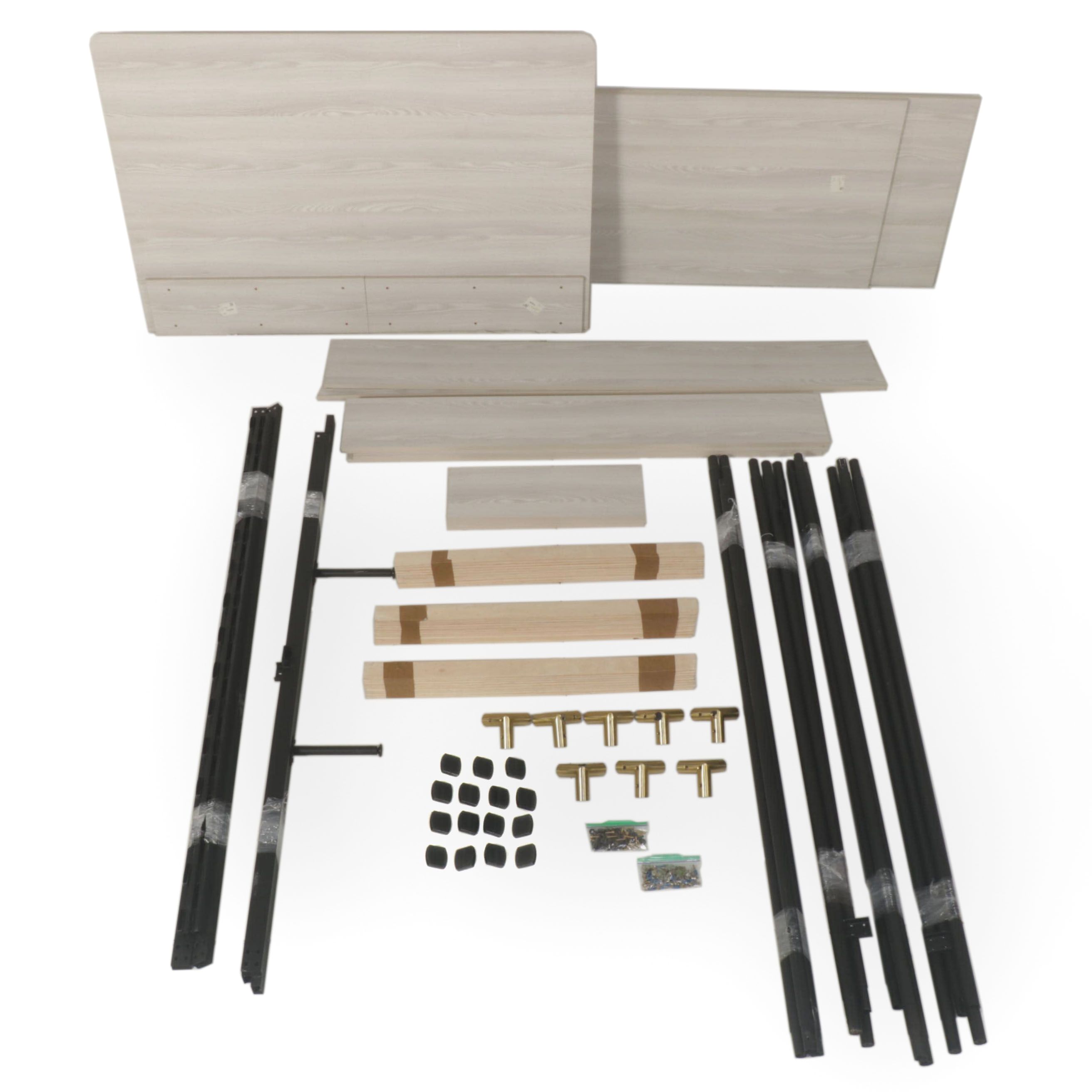 Grained Laminate Queen Platform Bed