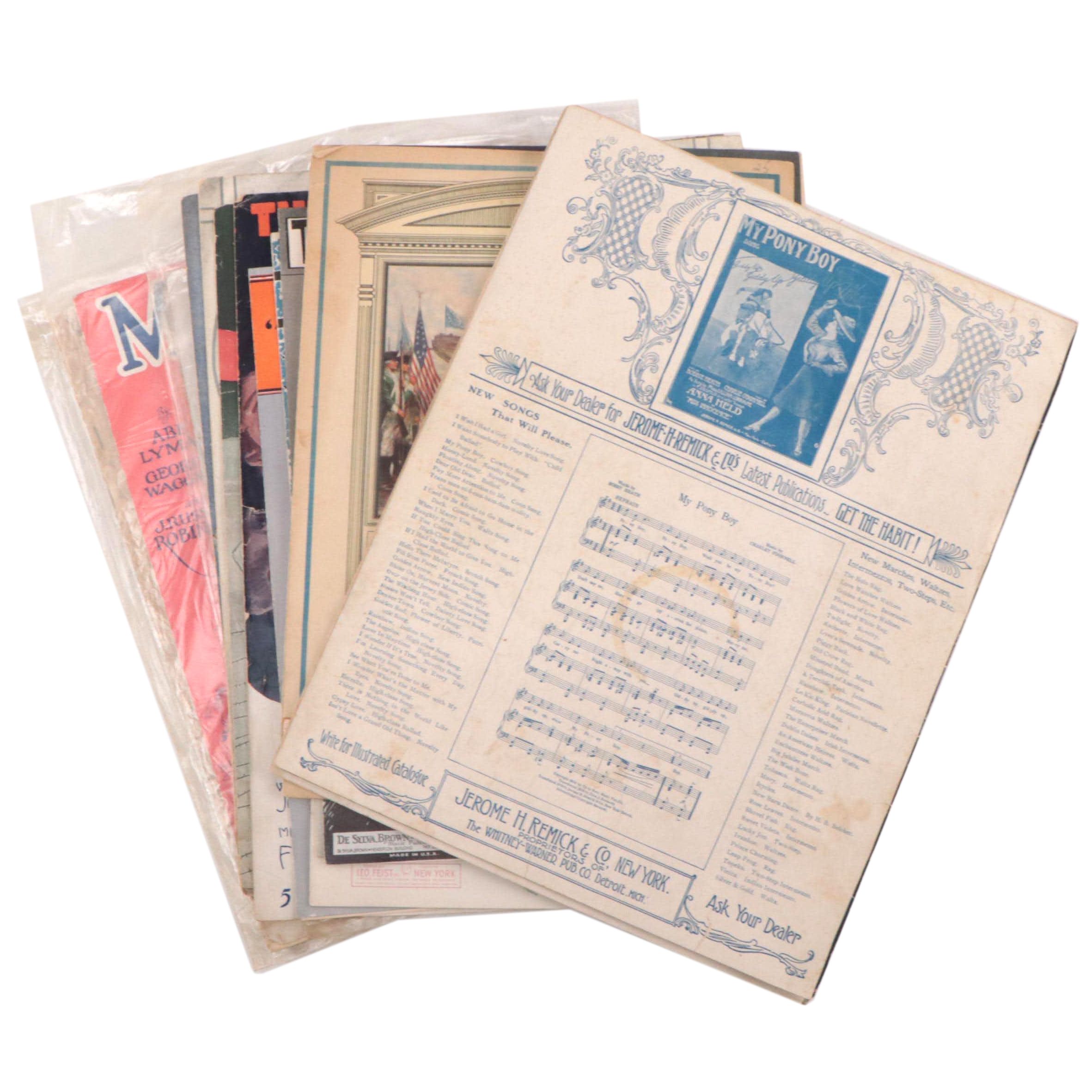 Large Group of 1920s Sheet Music