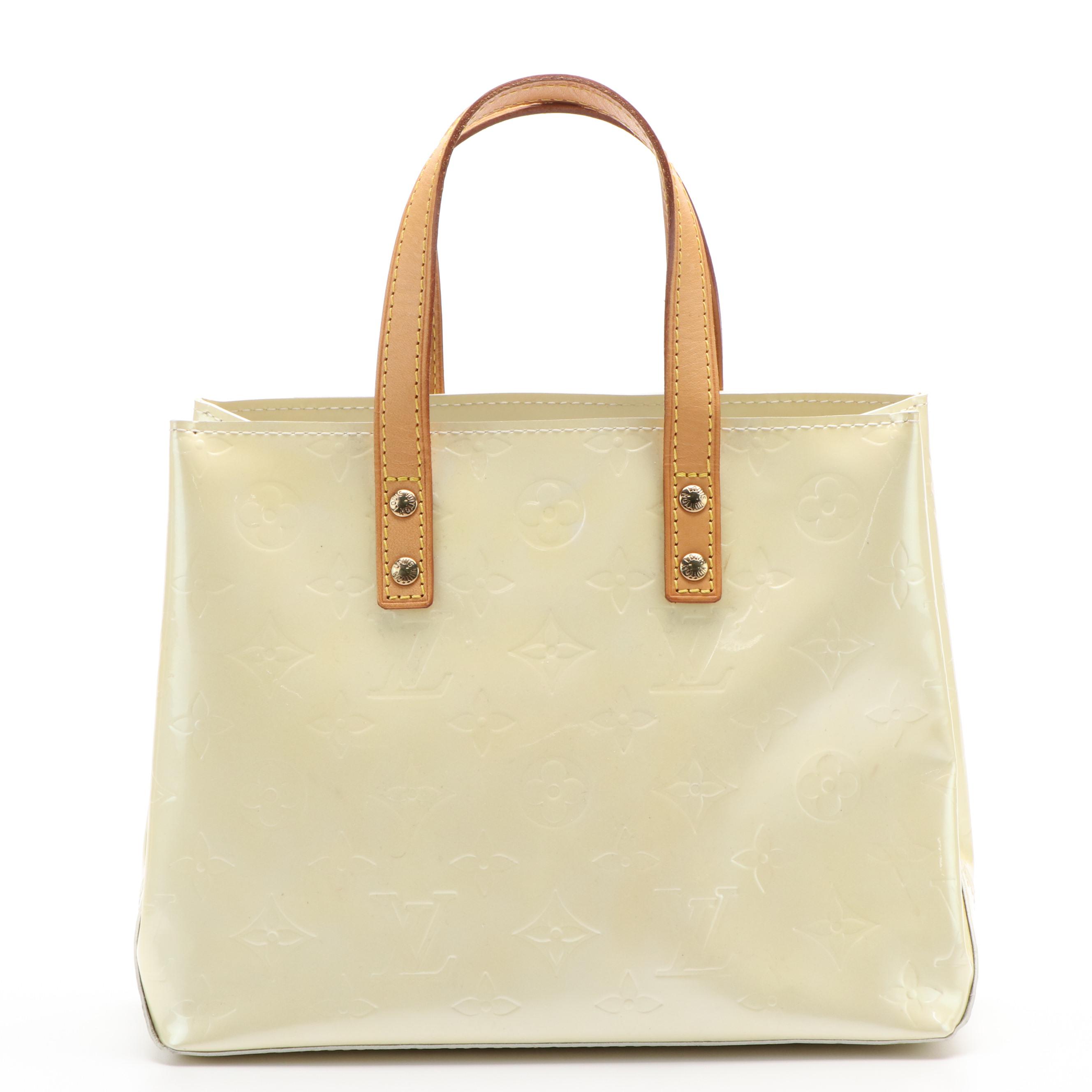 Louis Vuitton Reade PM Handbag in Yellow Monogram Vernis Leather