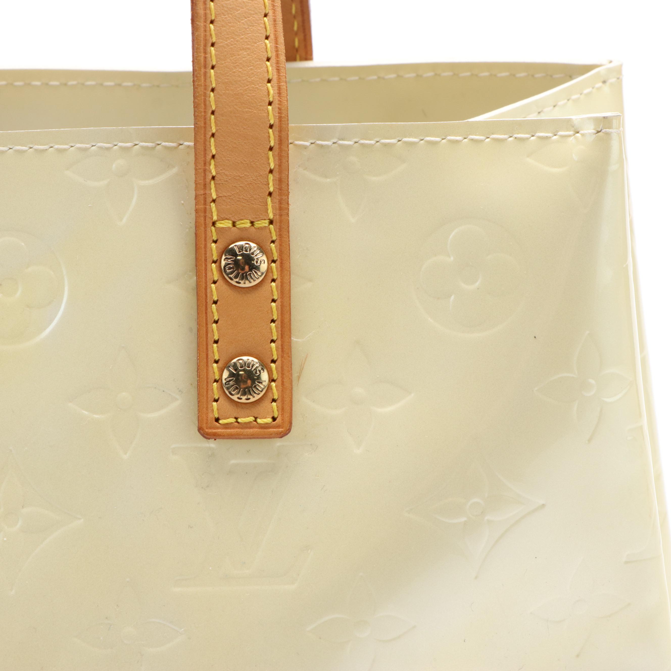 Louis Vuitton Reade PM Handbag in Yellow Monogram Vernis Leather