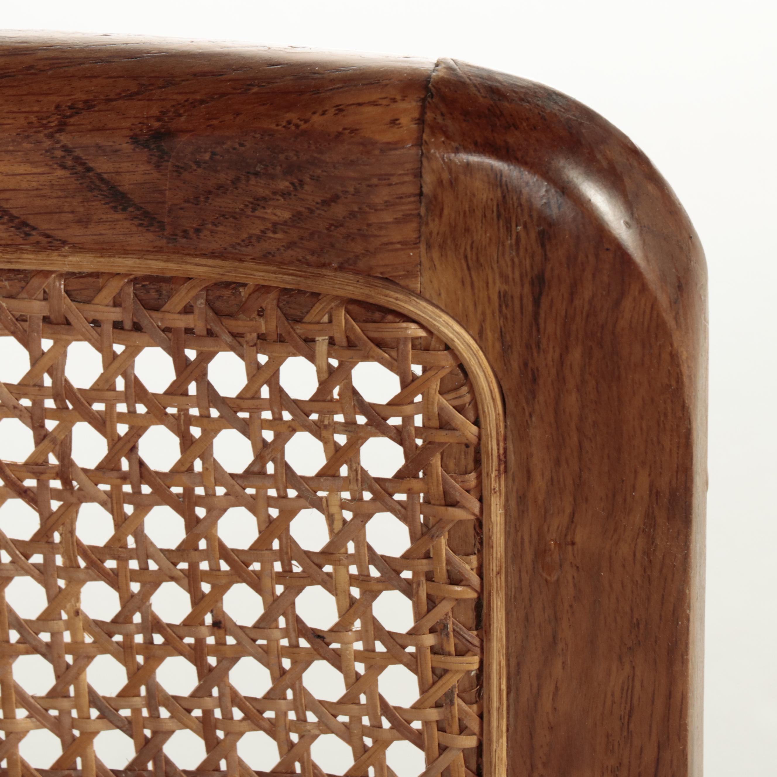 Late Victorian Oak and Caned Convertible High Chair, 1910-1930