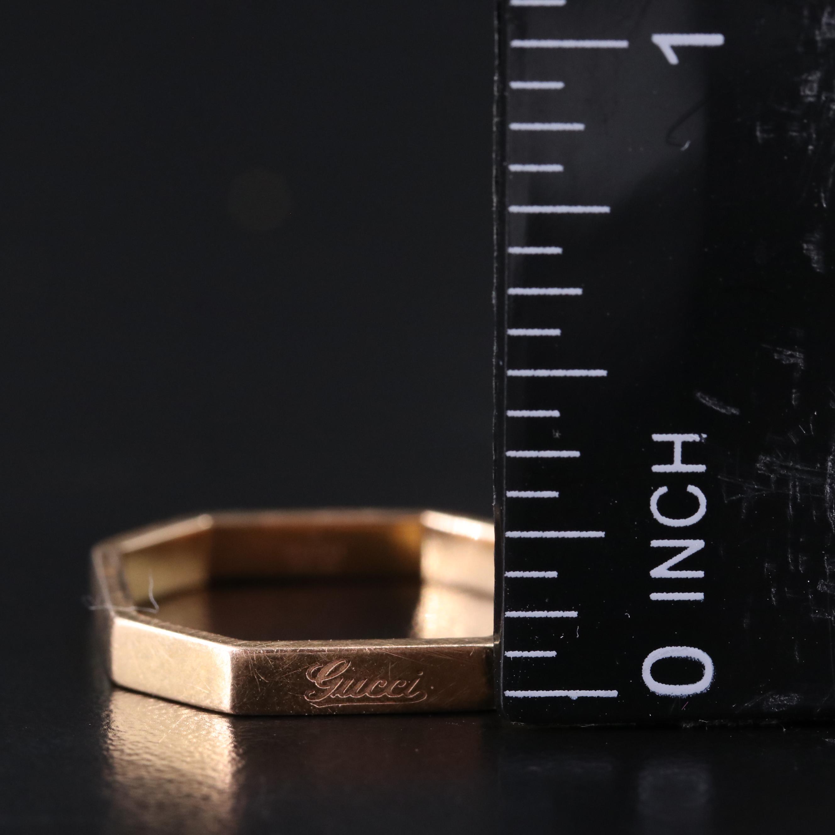 18K Gucci Octagonal Ring