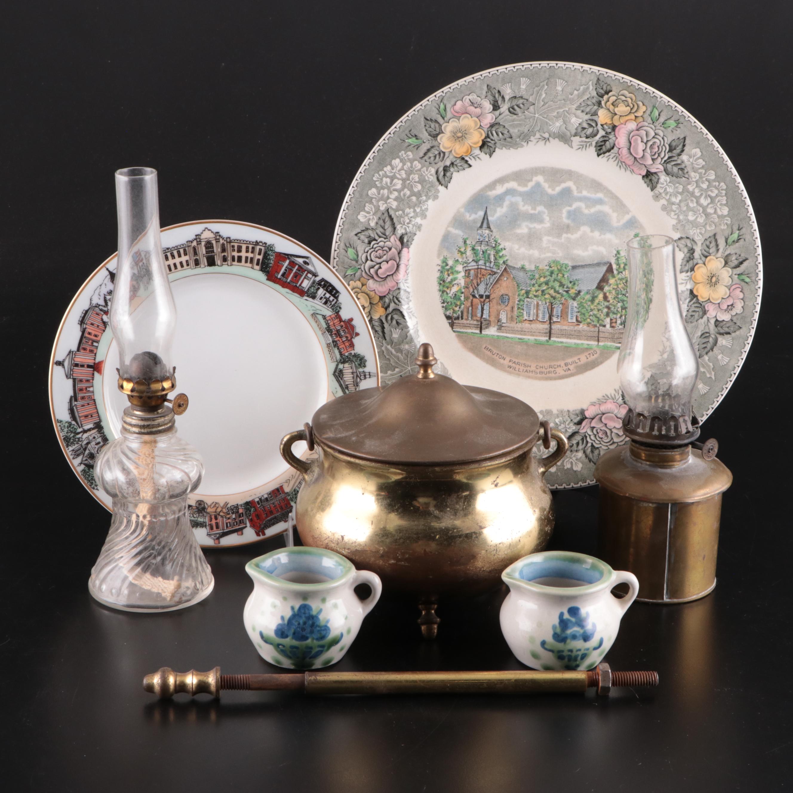 Brass Smudge Pot Firestarter, M.A. Hadley Stoneware Creamers, and More