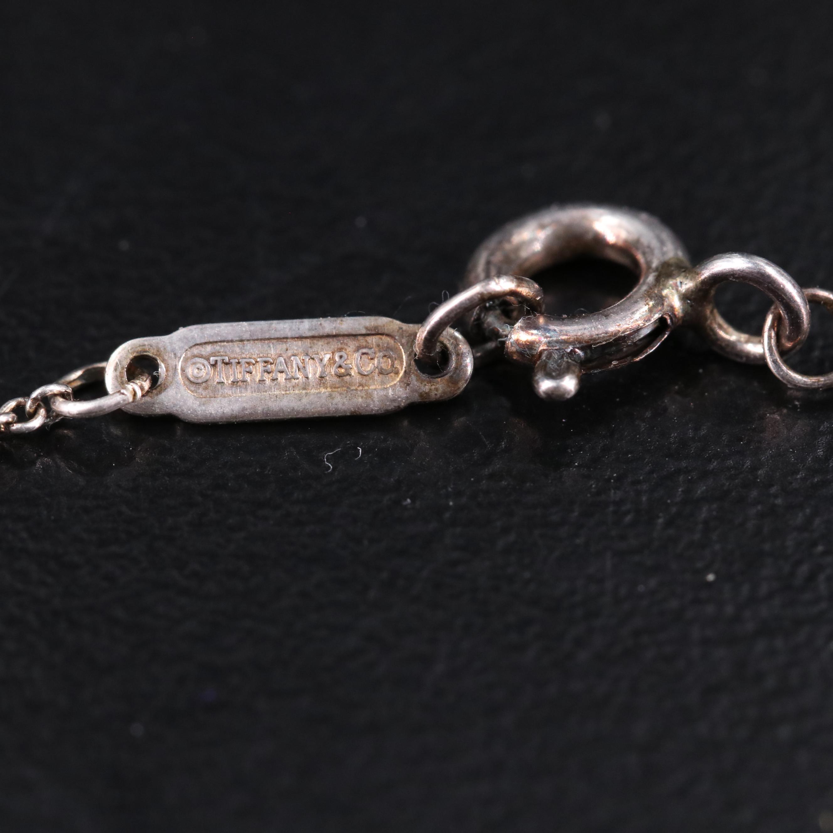 Tiffany & Co. Sterling "Return to Tiffany" Double Heart Tag Pendant Necklace