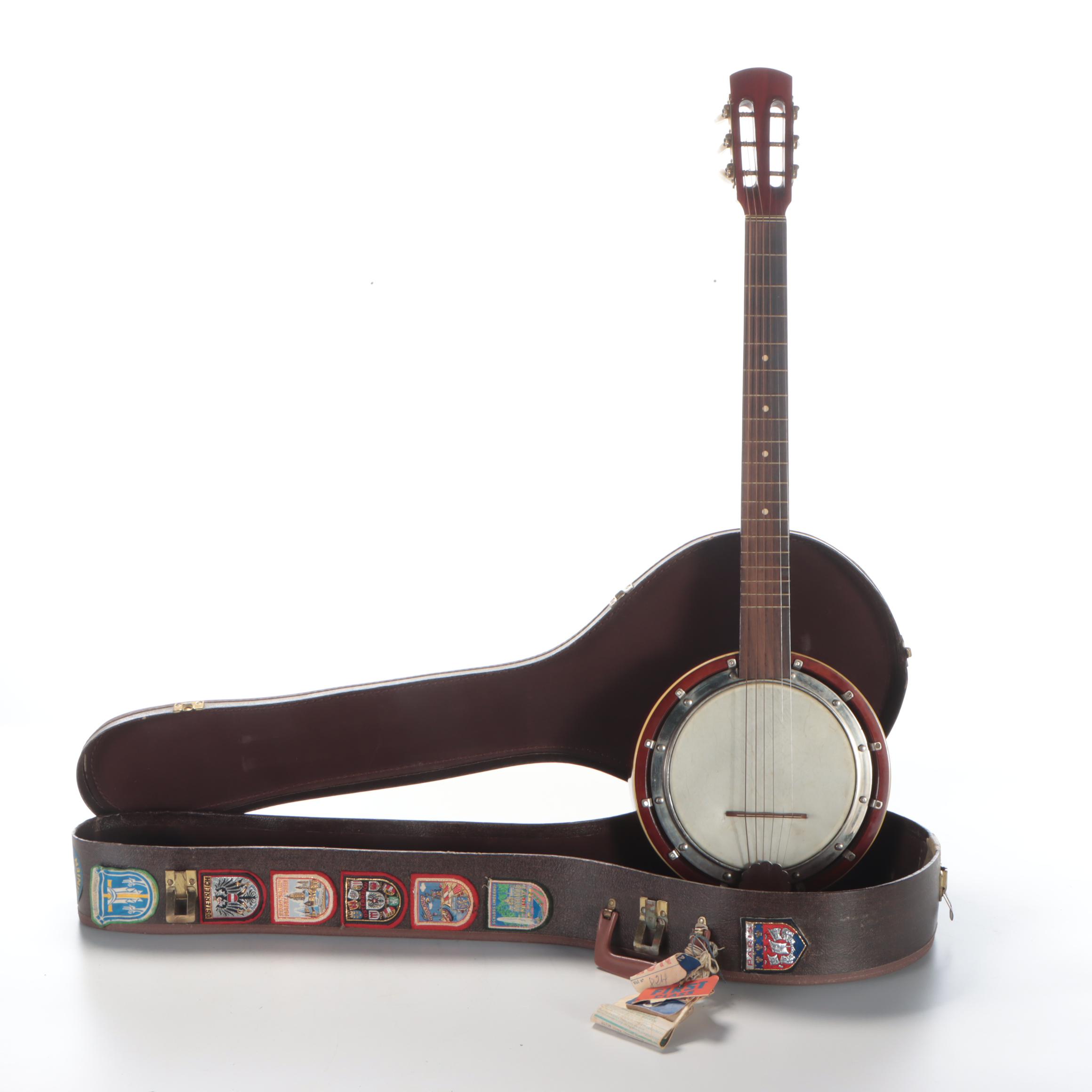 Six-String Banjo With Hardside Travel Case