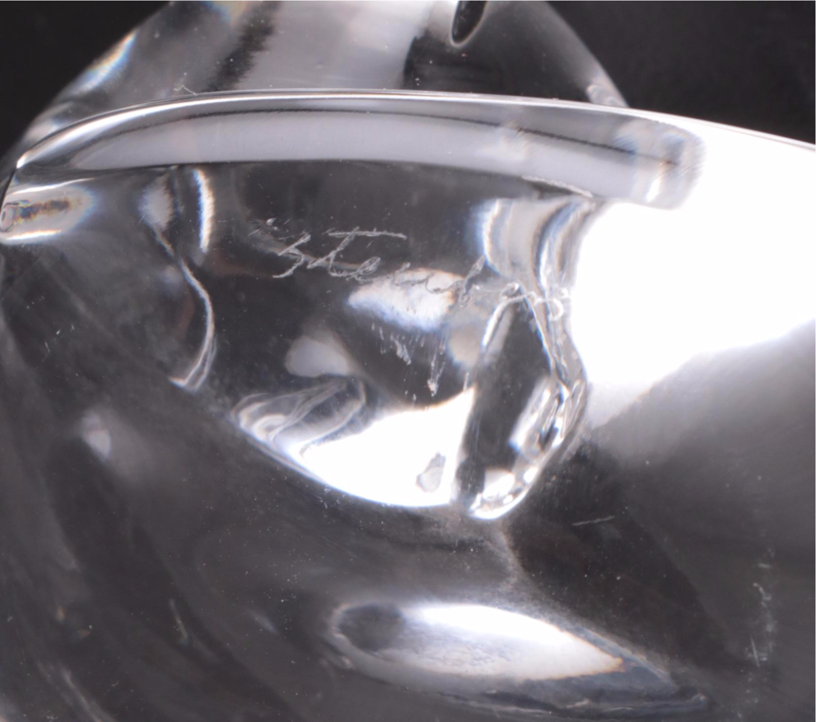 Steuben Art Glass "Teddy Bear" and "Cat" Hand Coolers, Late 20th Century