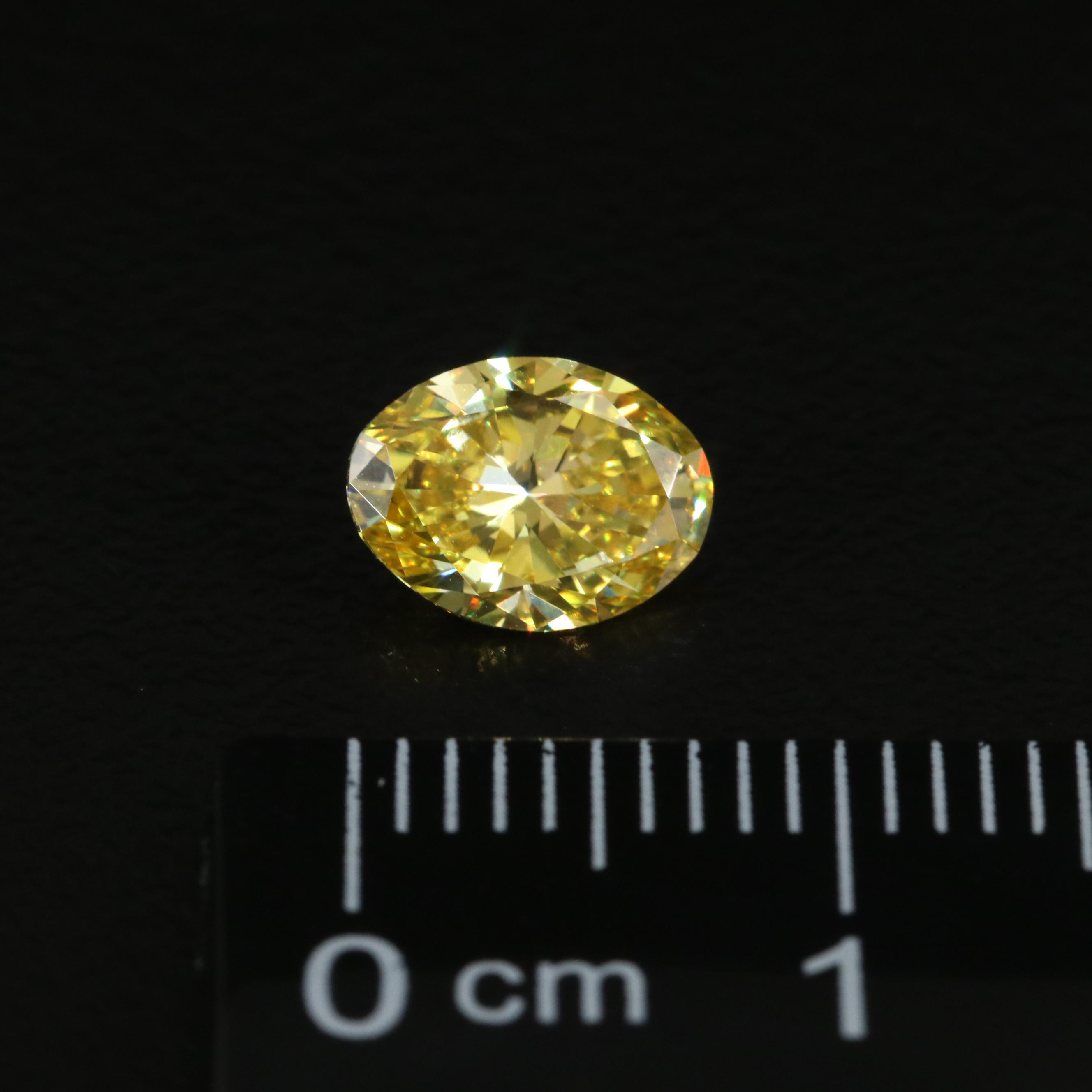 Loose 1.00 CT Fancy Vivid Yellow Diamond