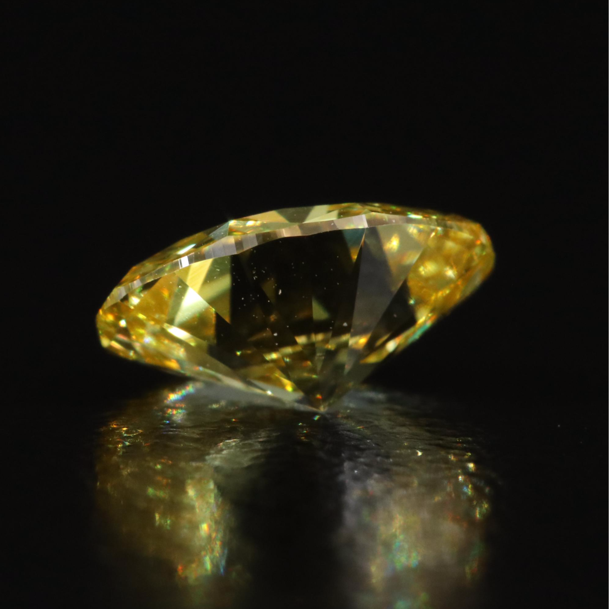 Loose 1.00 CT Fancy Vivid Yellow Diamond