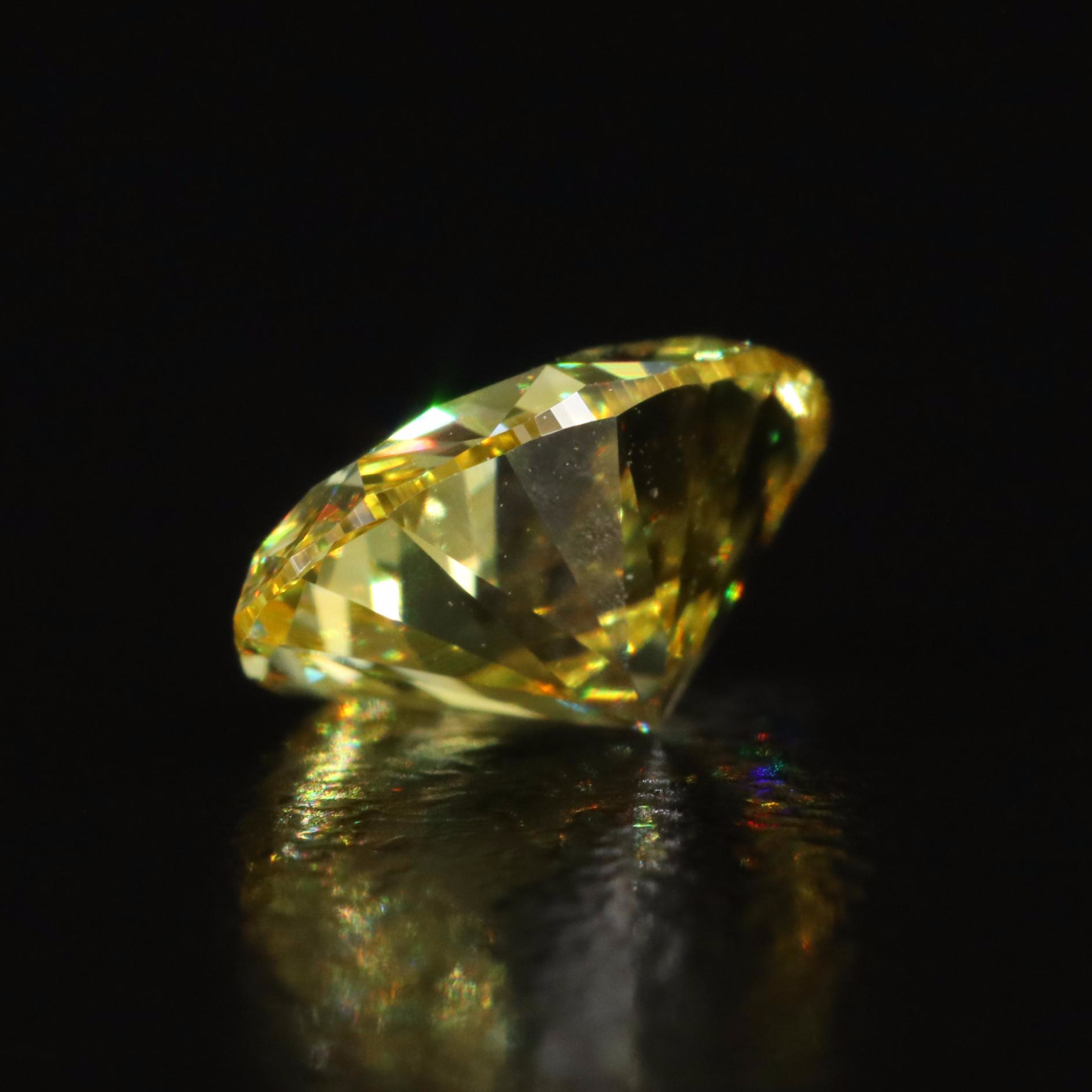 Loose 1.00 CT Fancy Vivid Yellow Diamond