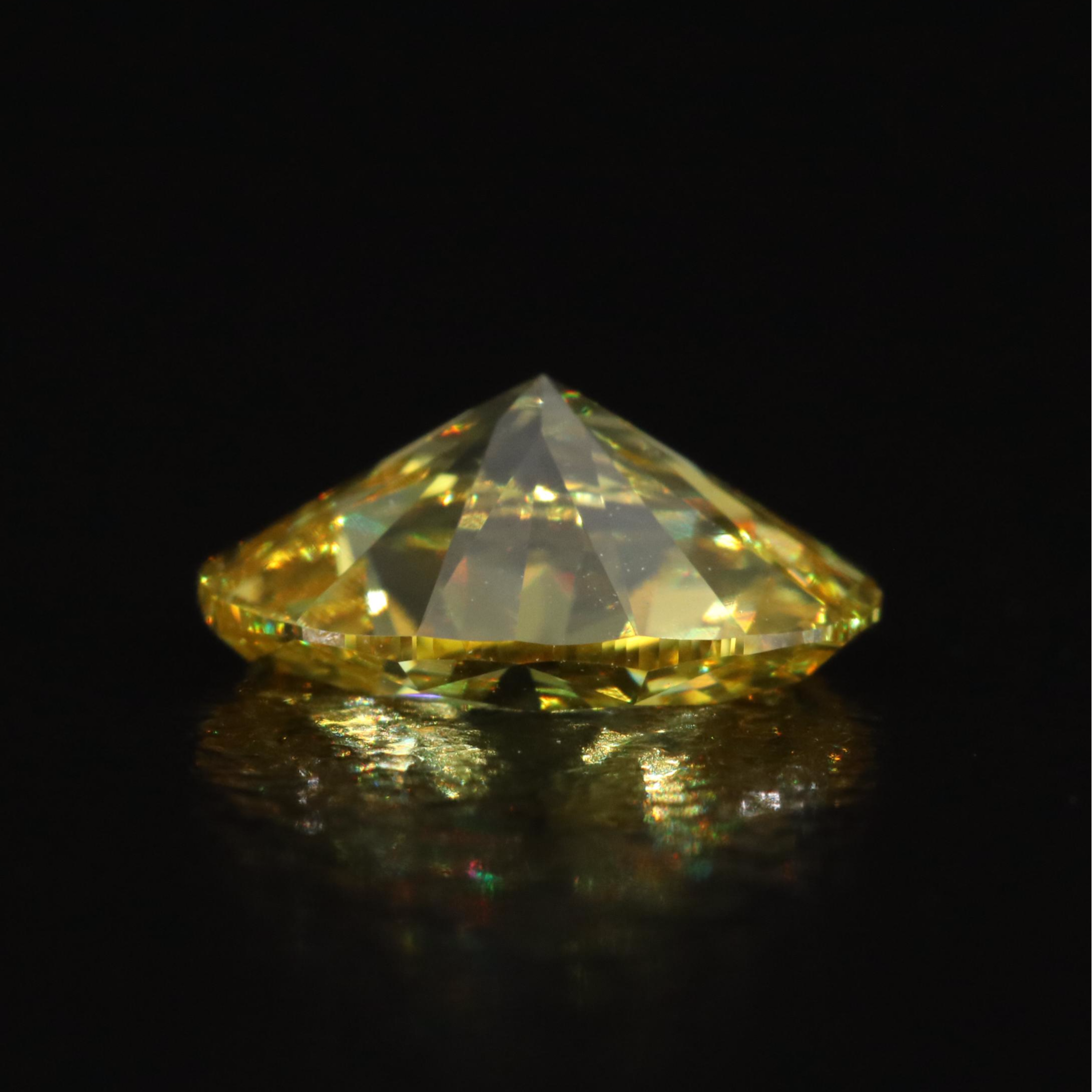Loose 1.00 CT Fancy Vivid Yellow Diamond