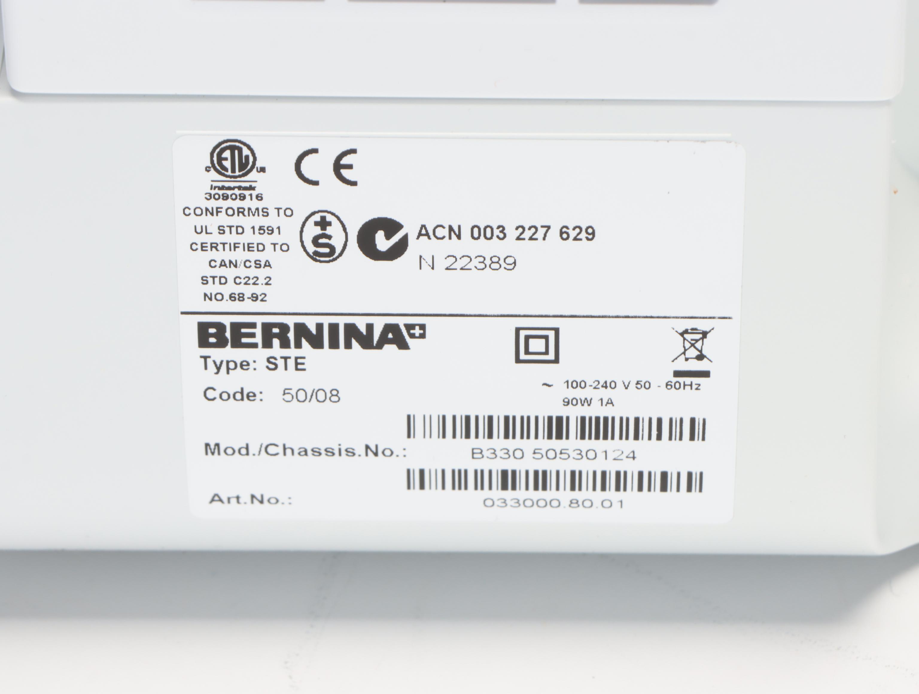 Bernina Programmable Electric Sewing Machine With Accessories