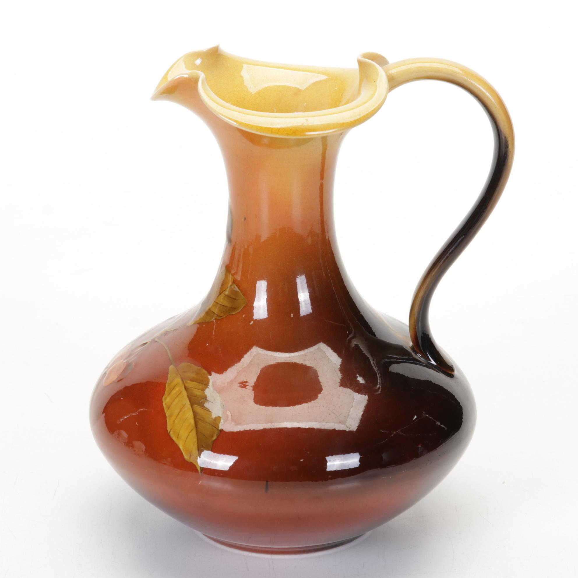 Kataro Shirayamadani for Rookwood Pottery Standard Glaze Ewer, 1891