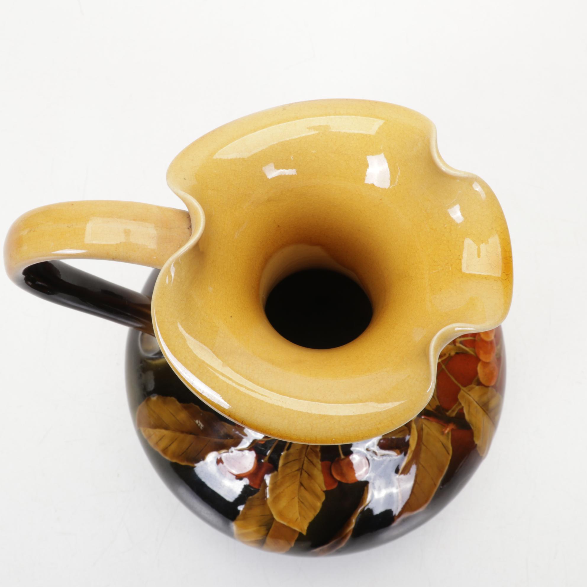 Kataro Shirayamadani for Rookwood Pottery Standard Glaze Ewer, 1891