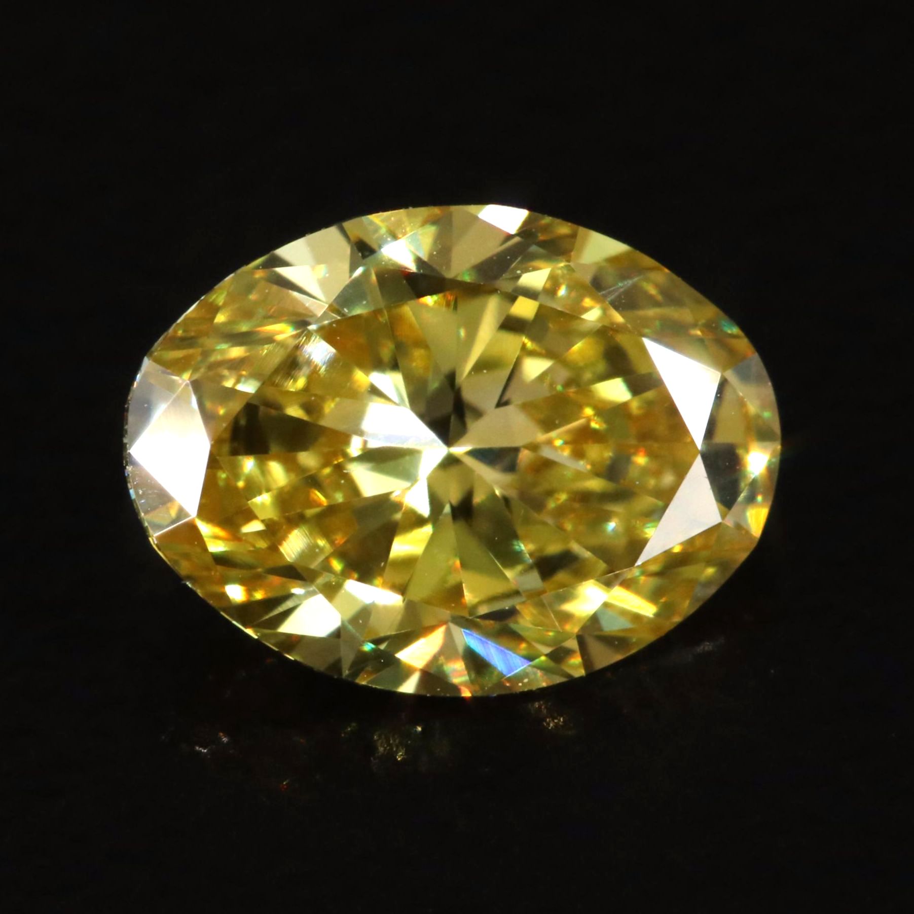 Loose 1.00 CT Fancy Vivid Yellow Diamond