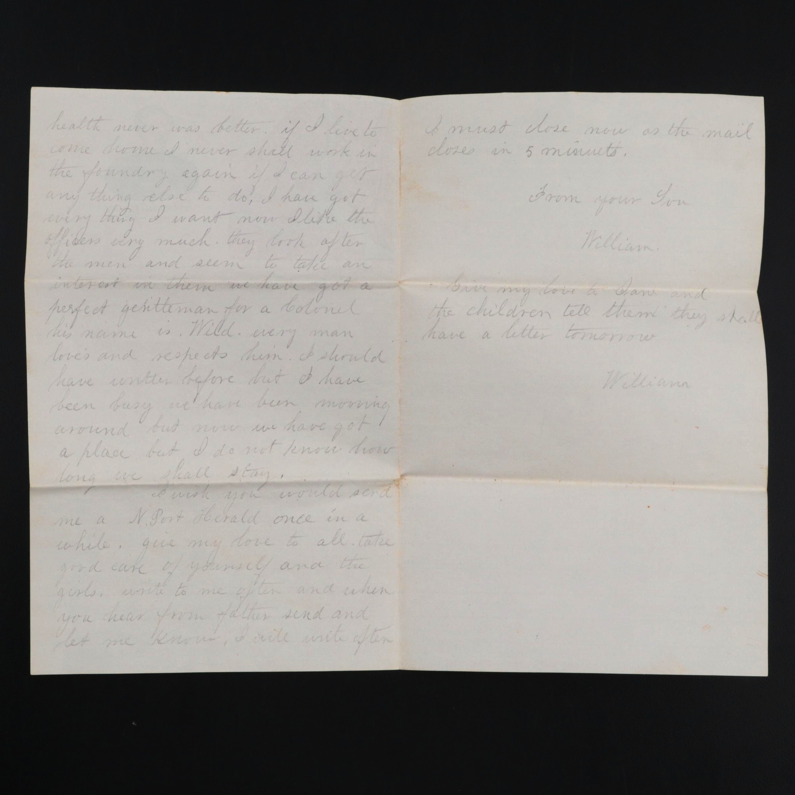 Civil War Letters From a Man to His Mother and Sister, 1862-1863