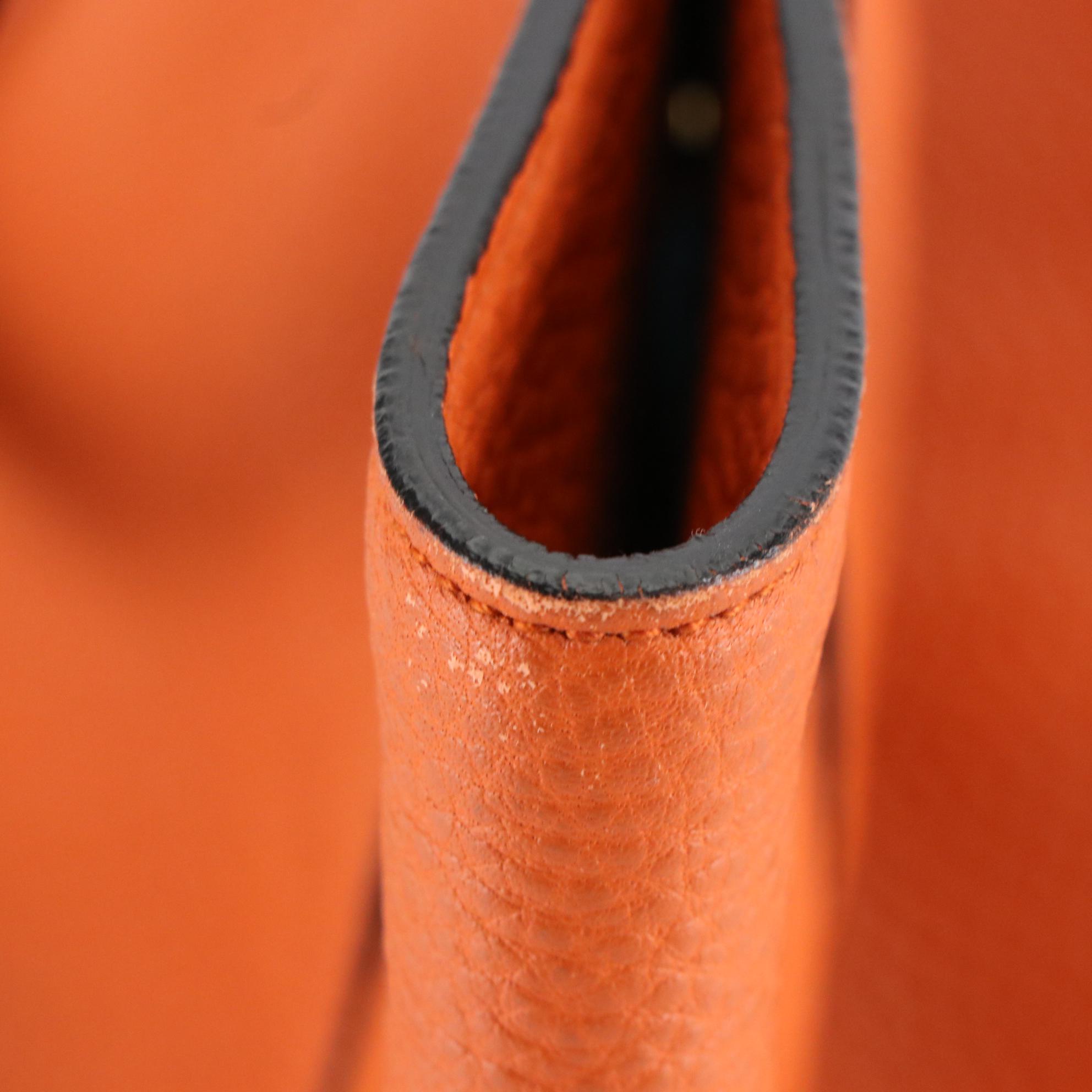 Prada Tote Bag BR5092 in Papaya Vitello Daino Leather