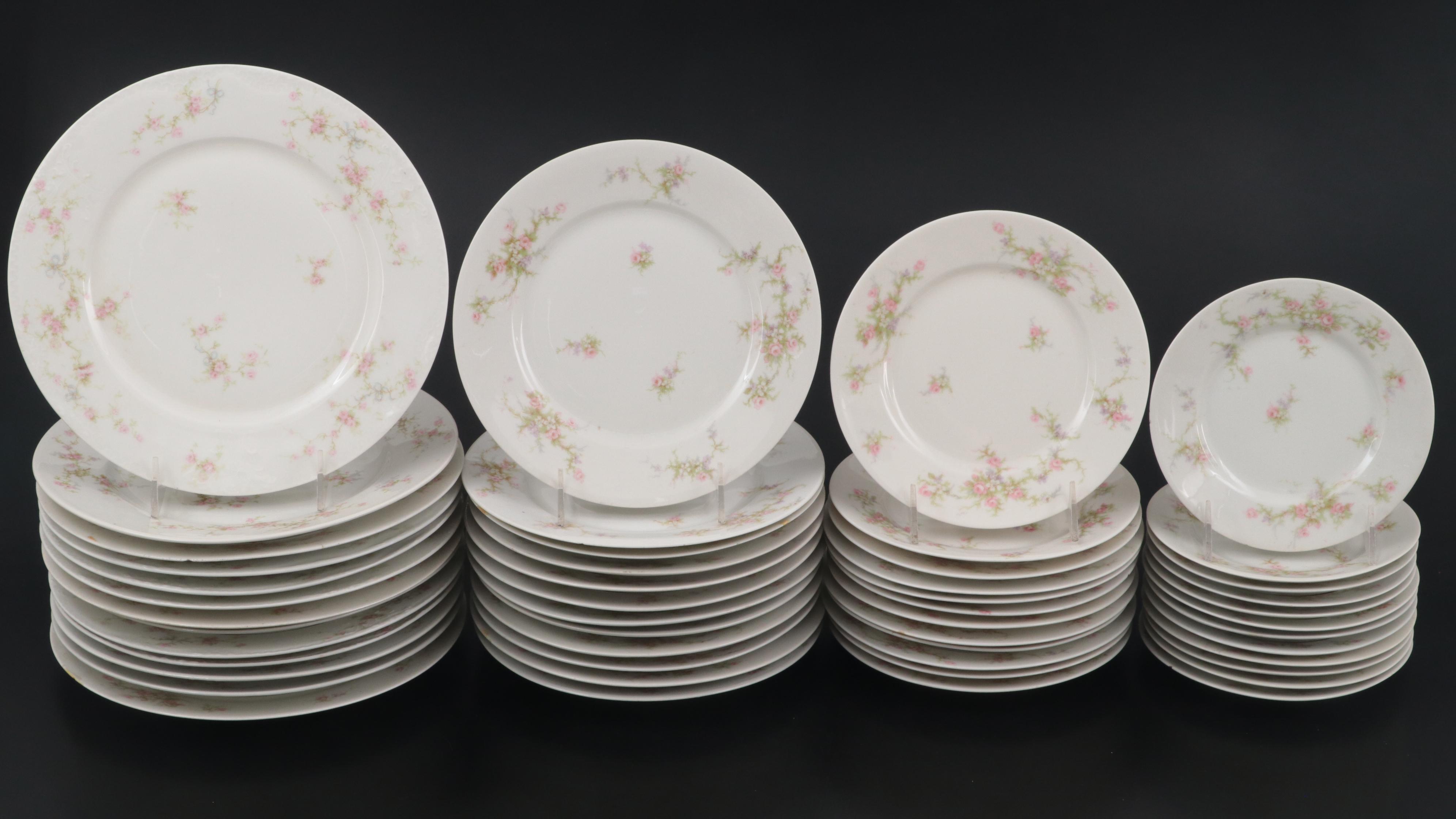 Haviland Limoges "Pink Spray" and Other Porcelain Tea Set and Dinnerware