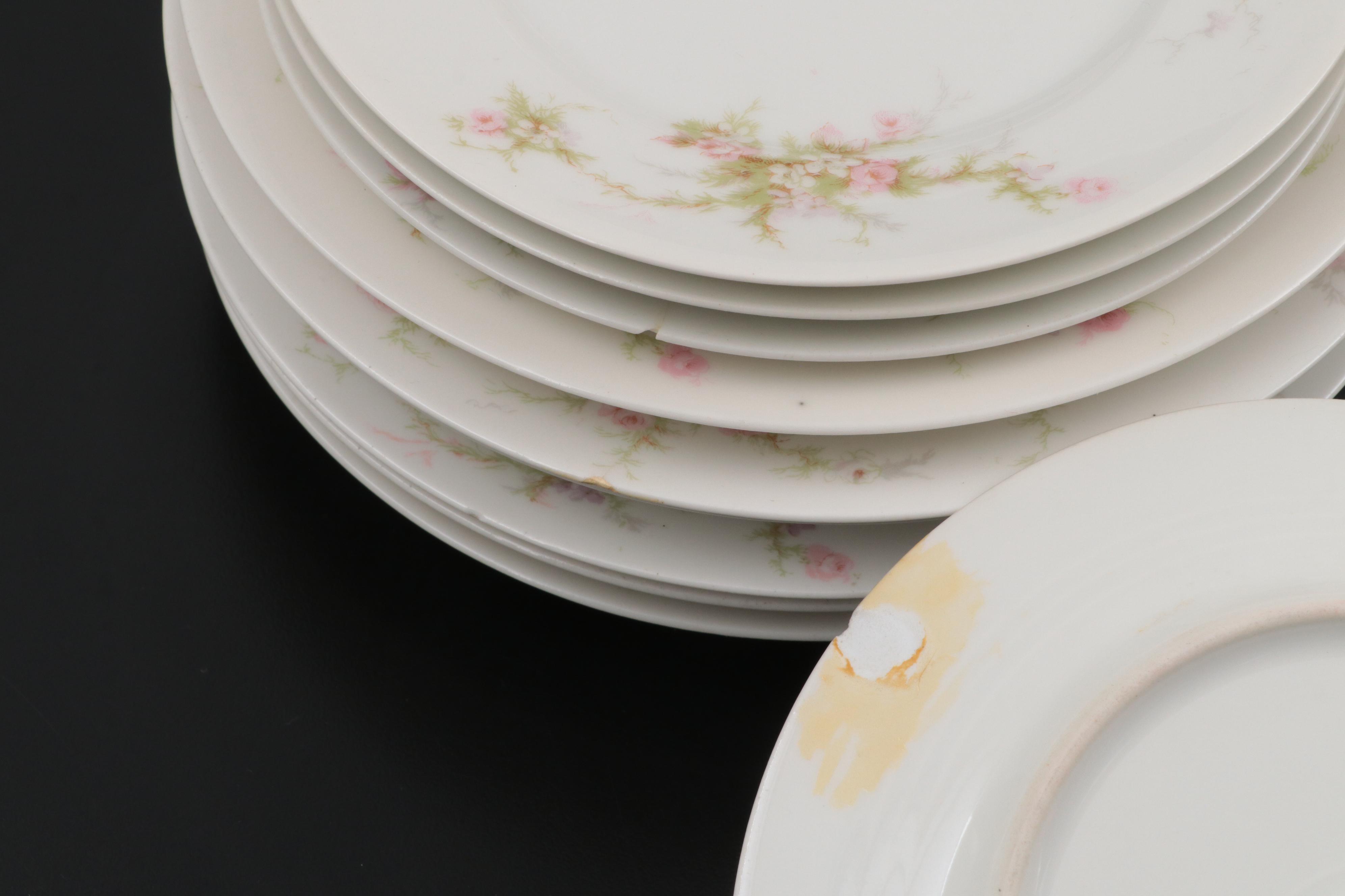 Haviland Limoges "Pink Spray" and Other Porcelain Tea Set and Dinnerware