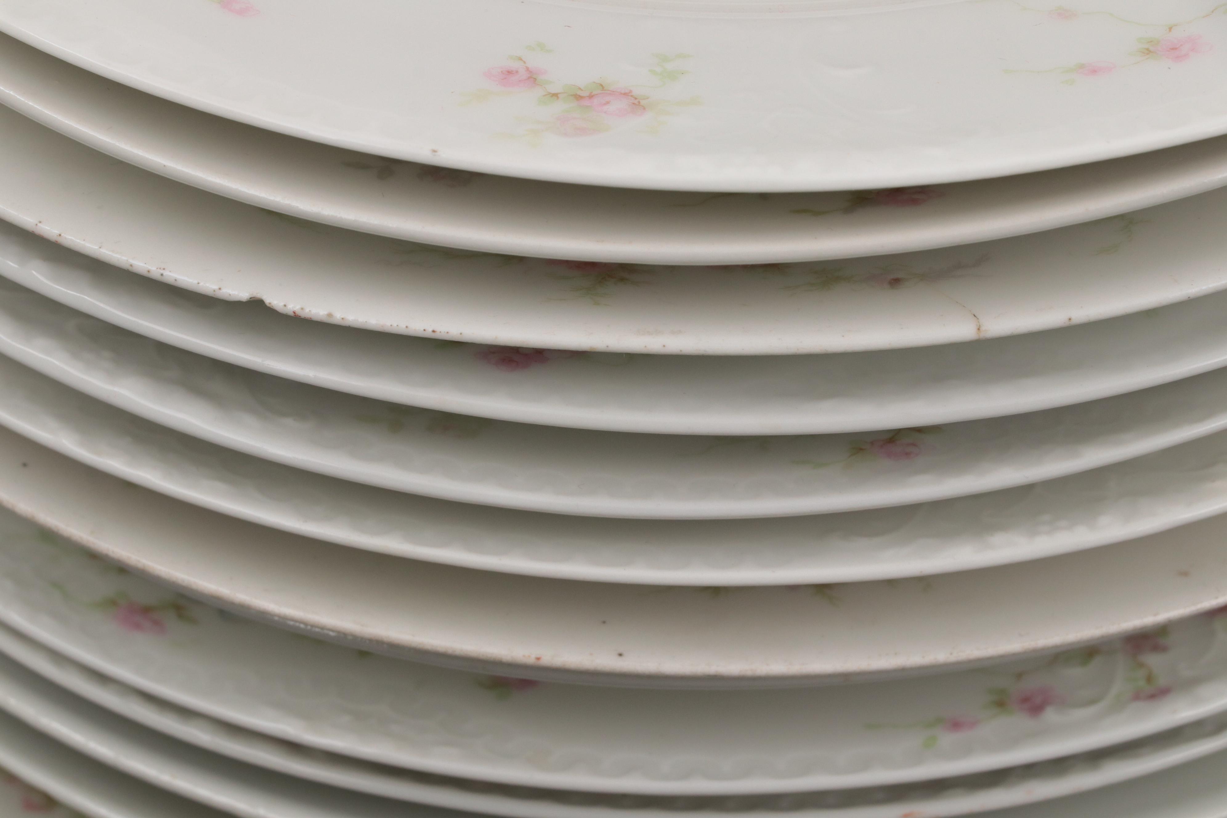 Haviland Limoges "Pink Spray" and Other Porcelain Tea Set and Dinnerware