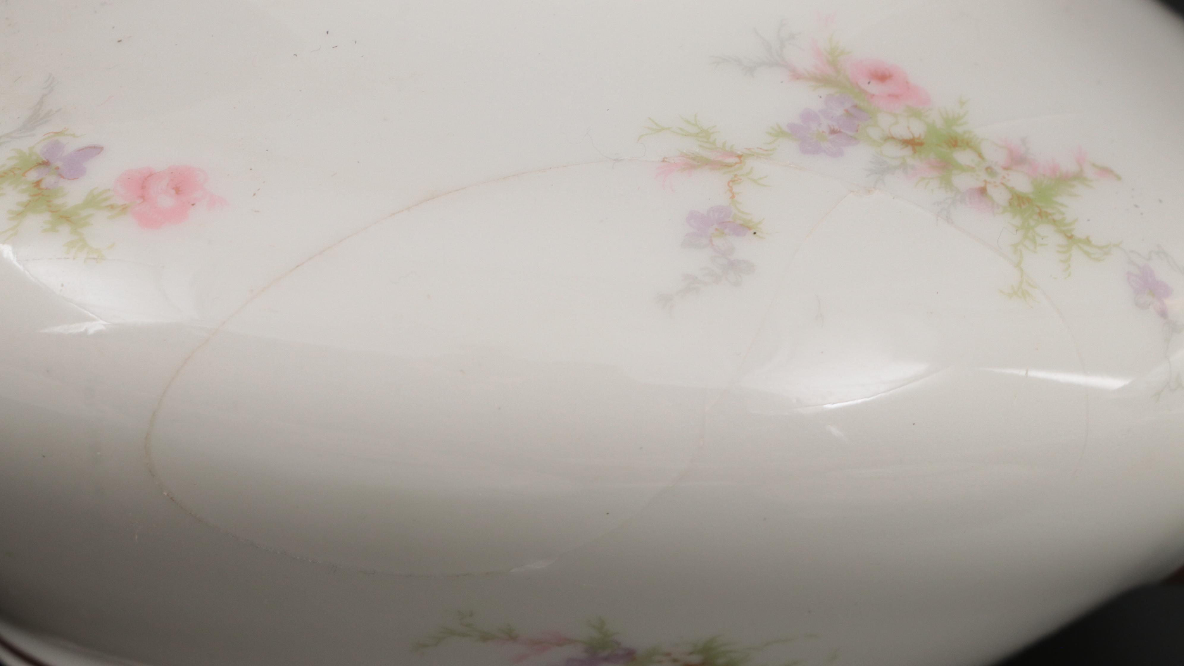 Haviland Limoges "Pink Spray" and Other Porcelain Tea Set and Dinnerware