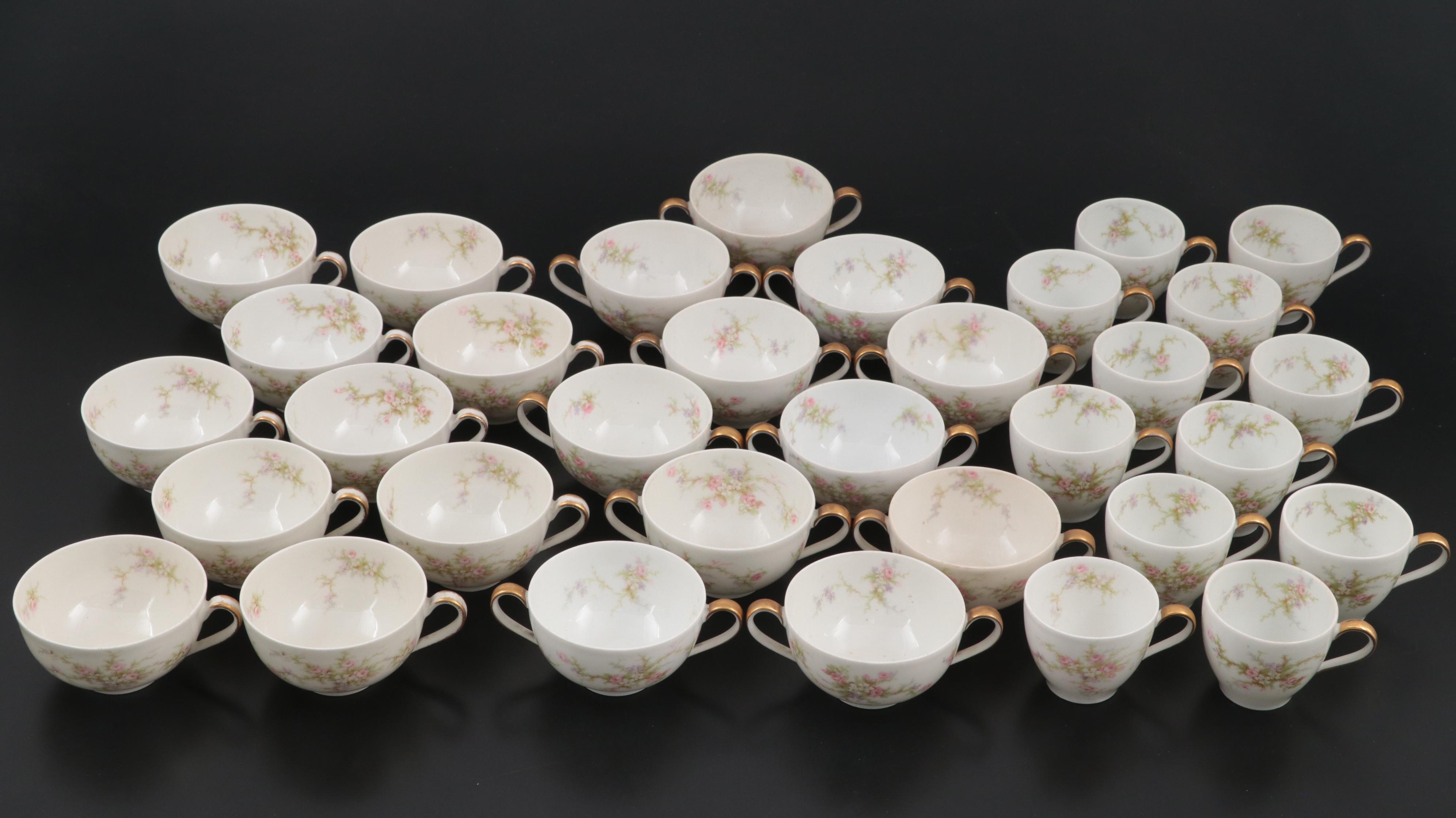 Haviland Limoges "Pink Spray" and Other Porcelain Tea Set and Dinnerware