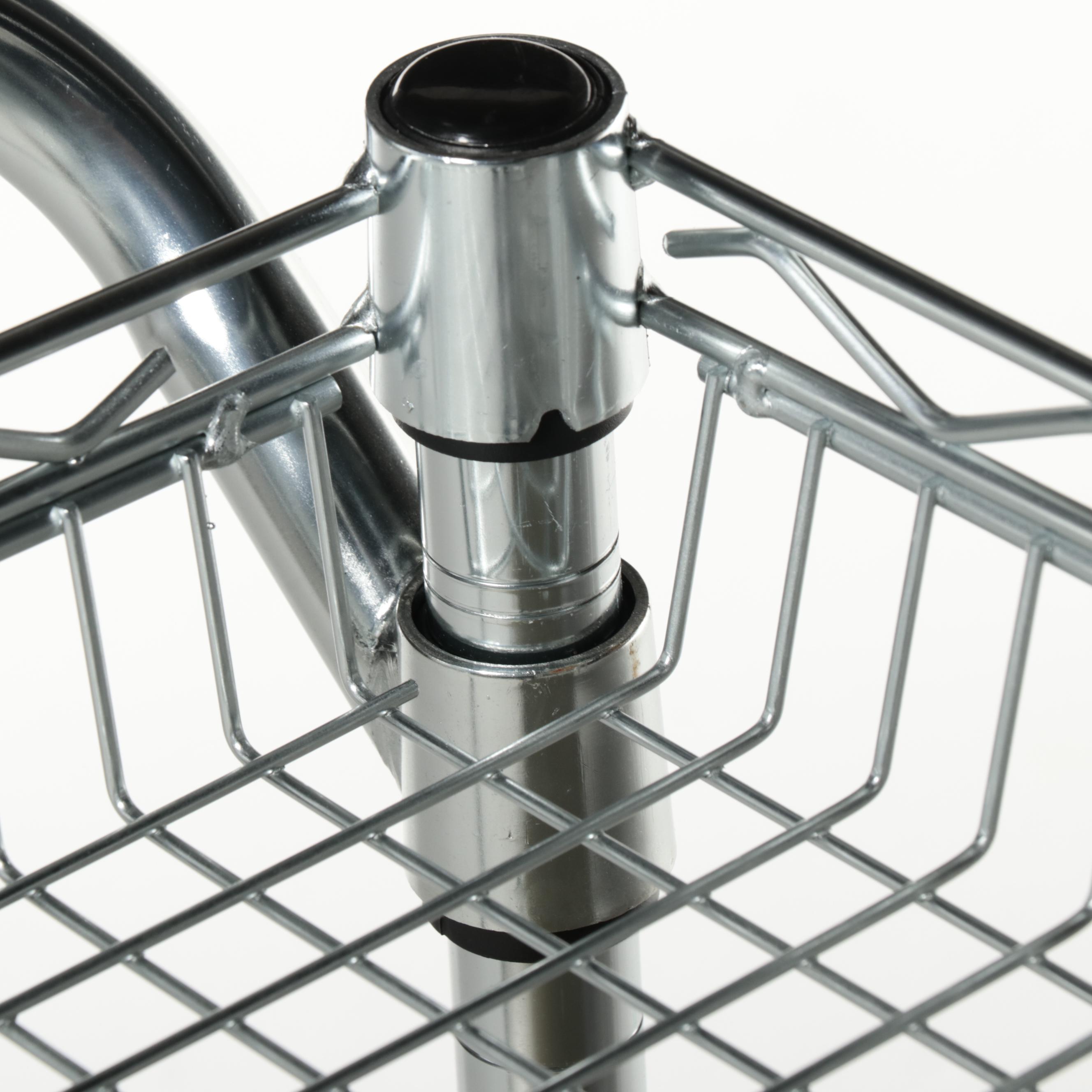 Seville Classics Chromed Steel Three-Tier Utility Cart