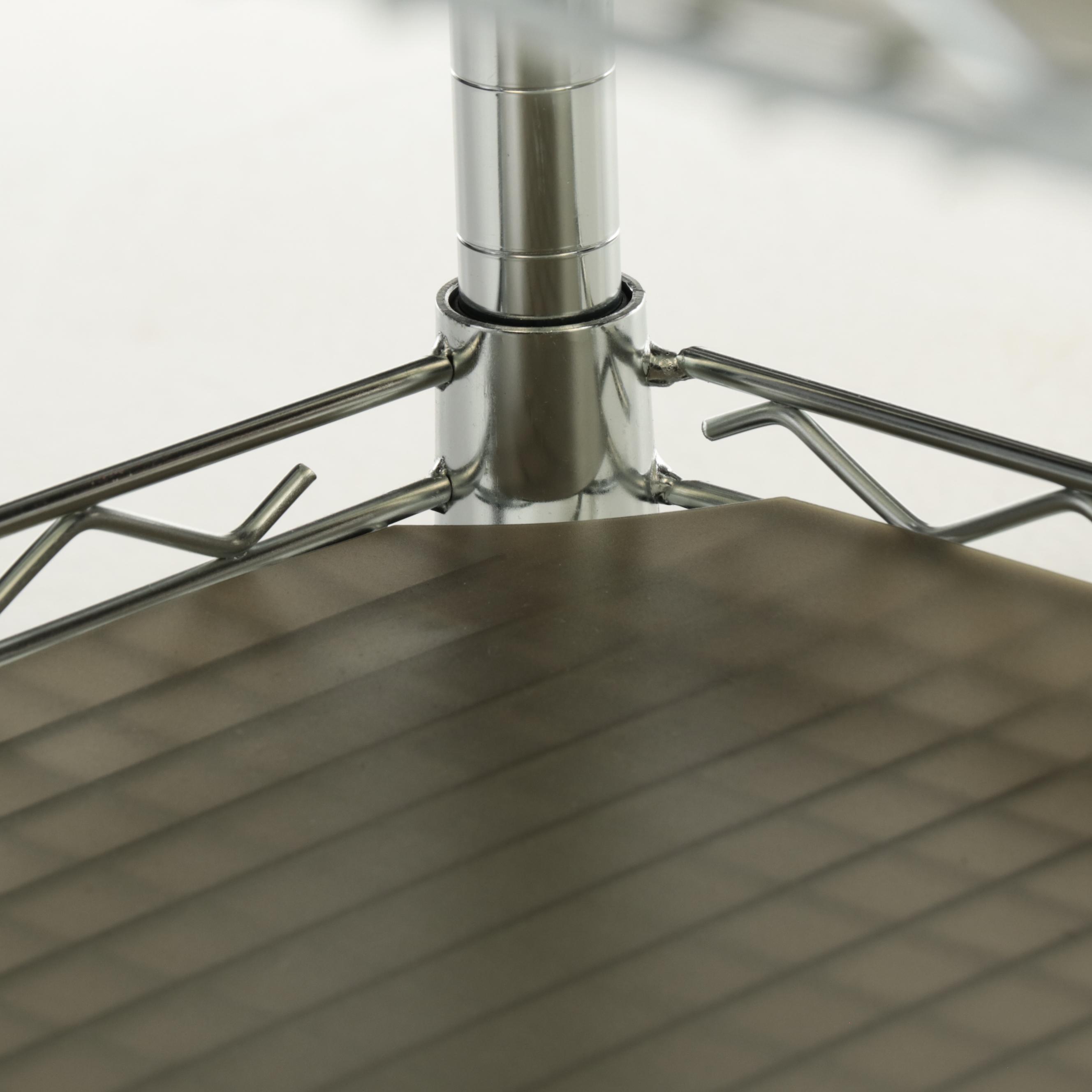 Seville Classics Chromed Steel Three-Tier Utility Cart