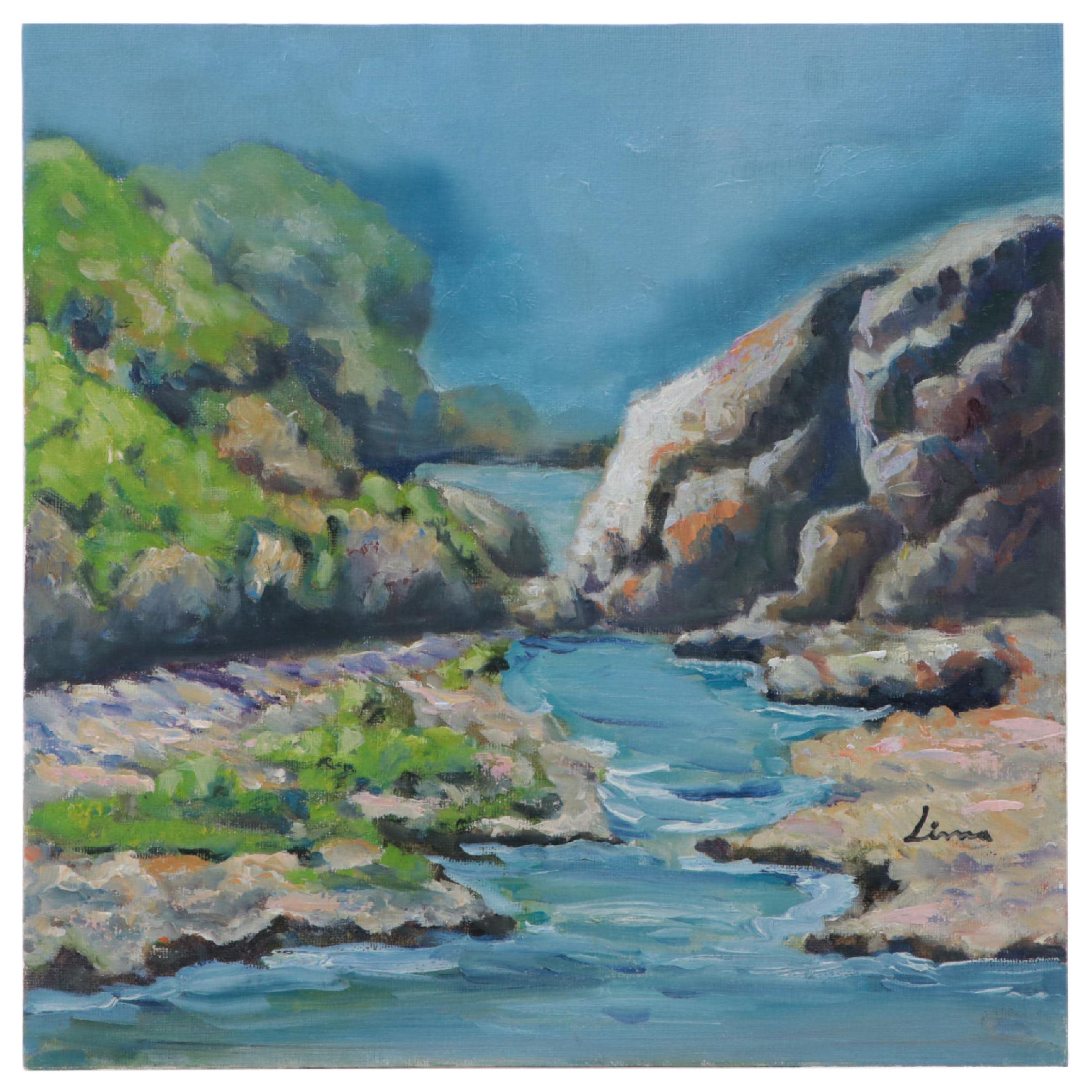 José M. Lima Landscape Oil Painting, 2023