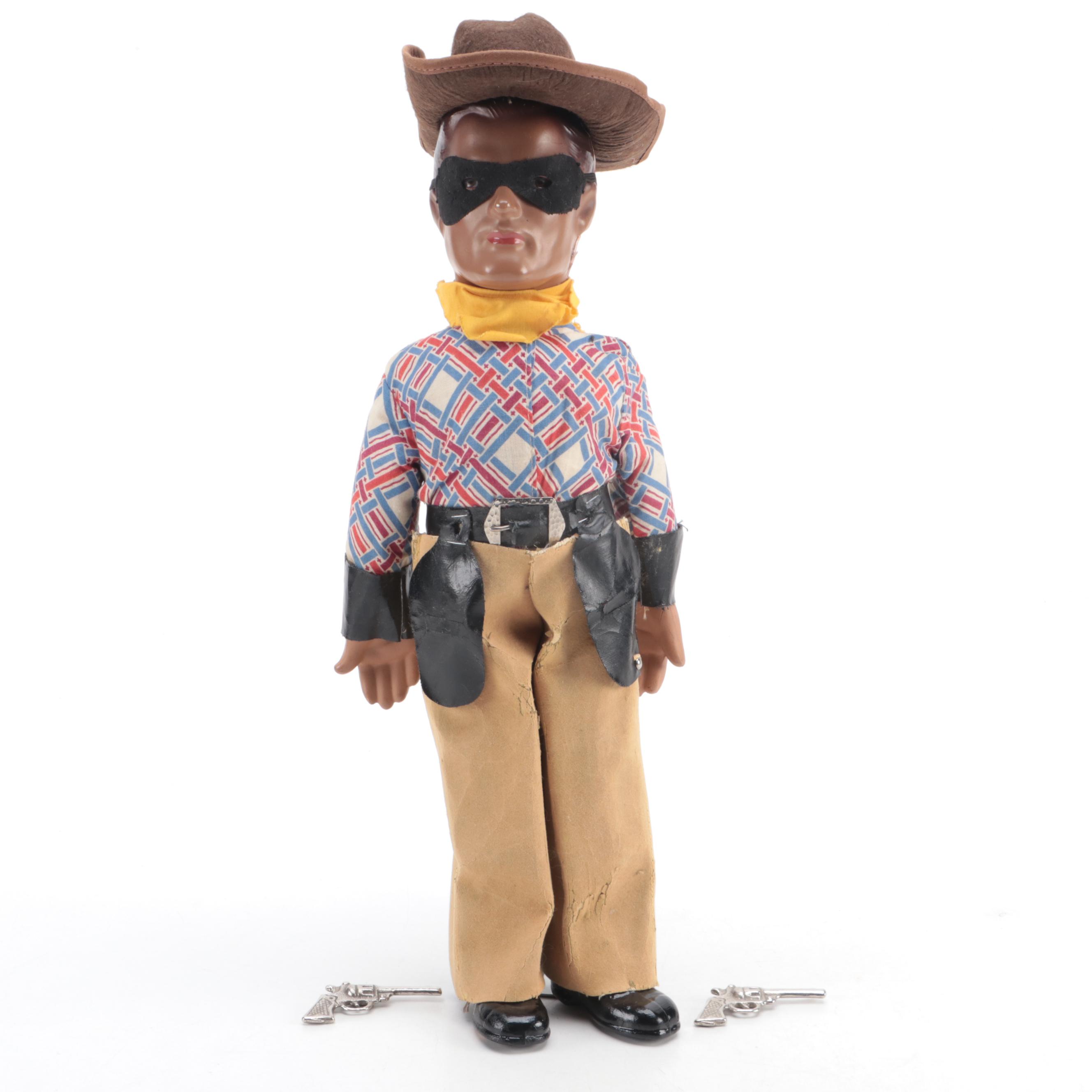 T. L. R. "The Lone Ranger" Composition Doll, Mid-20th Century