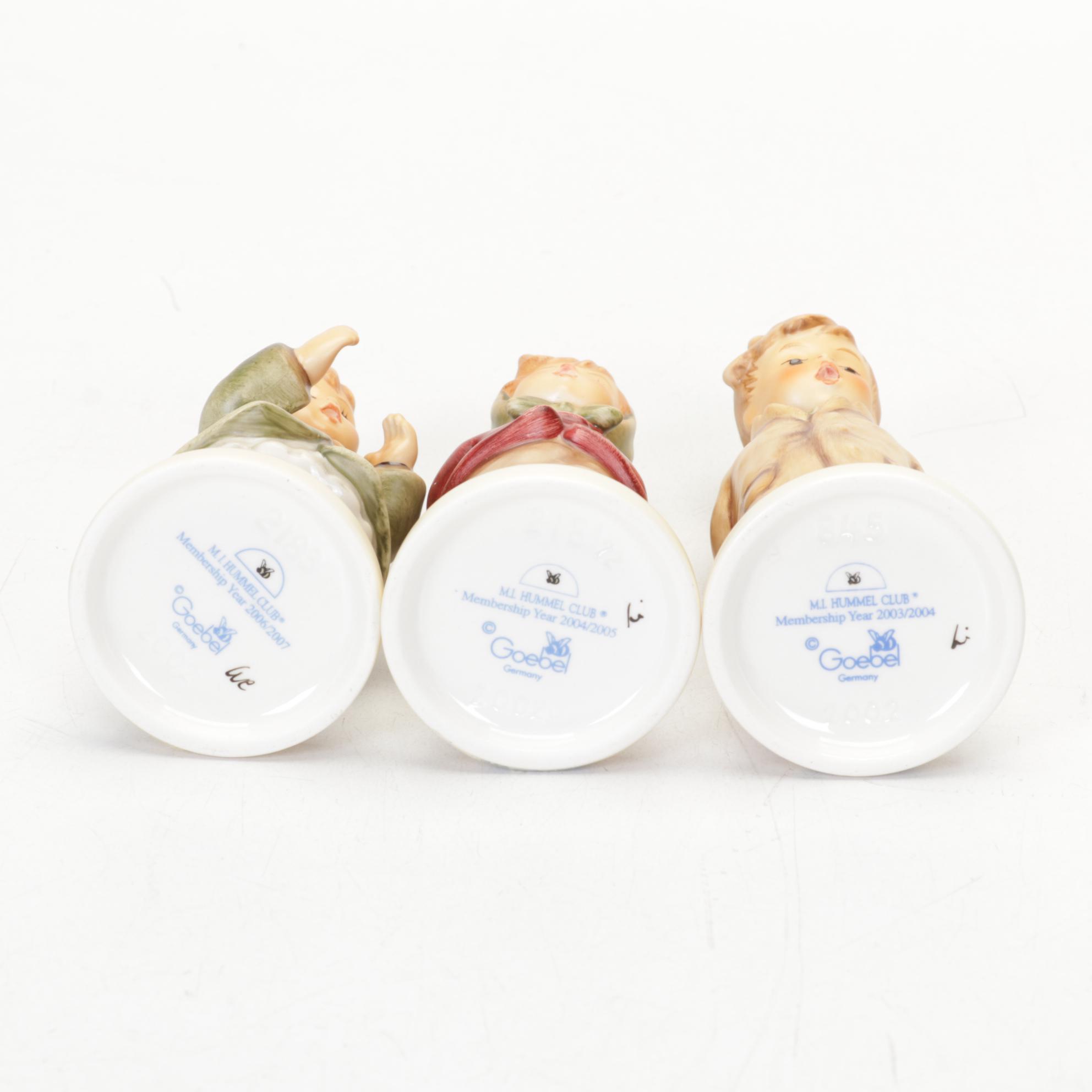 Nine Hummel Collector Club Porcelain Figurines, 21st Century