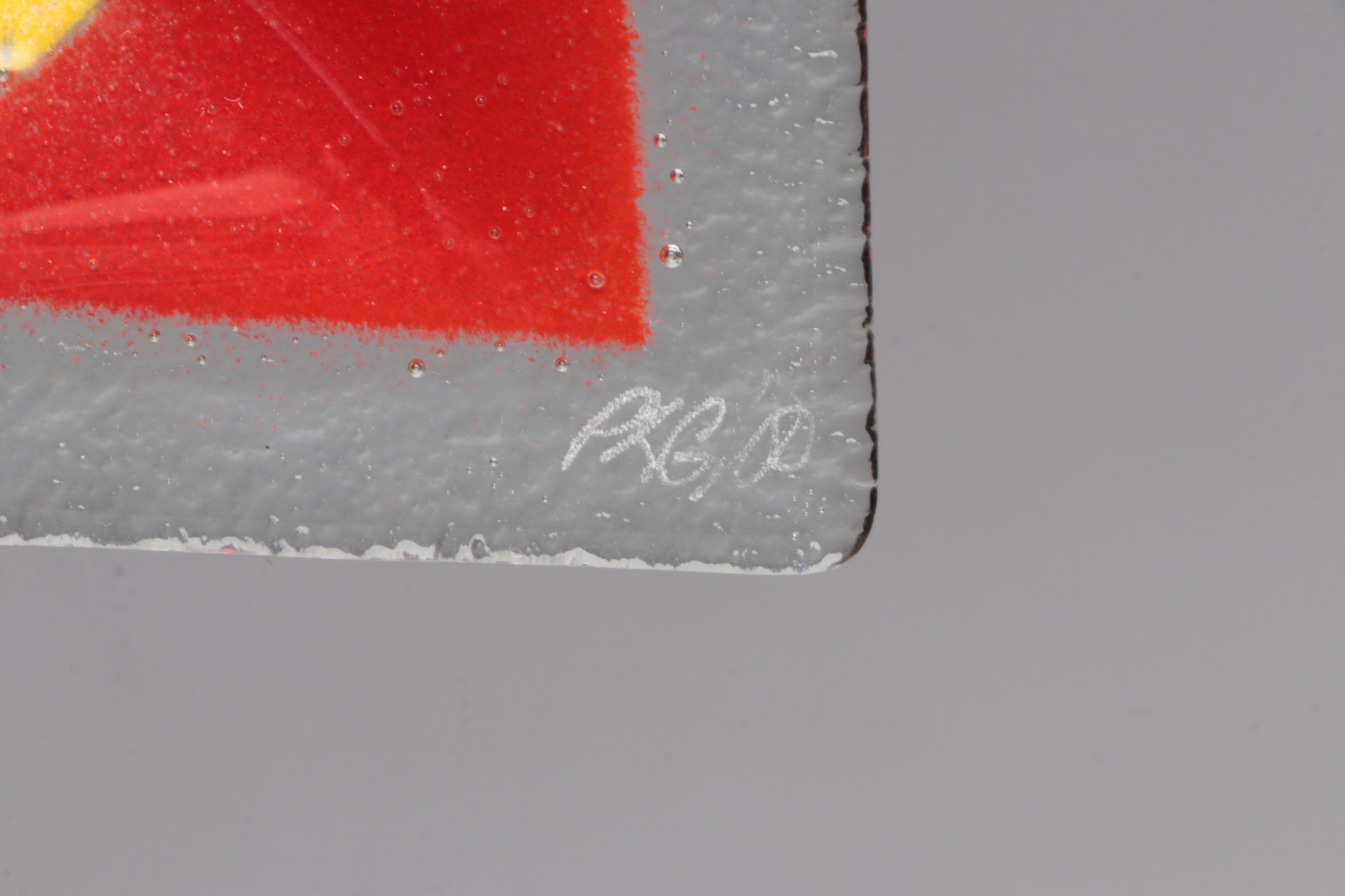 Swedish Dala Horse with Pasta Bowls, Fused Glass Tray and Wall Sign