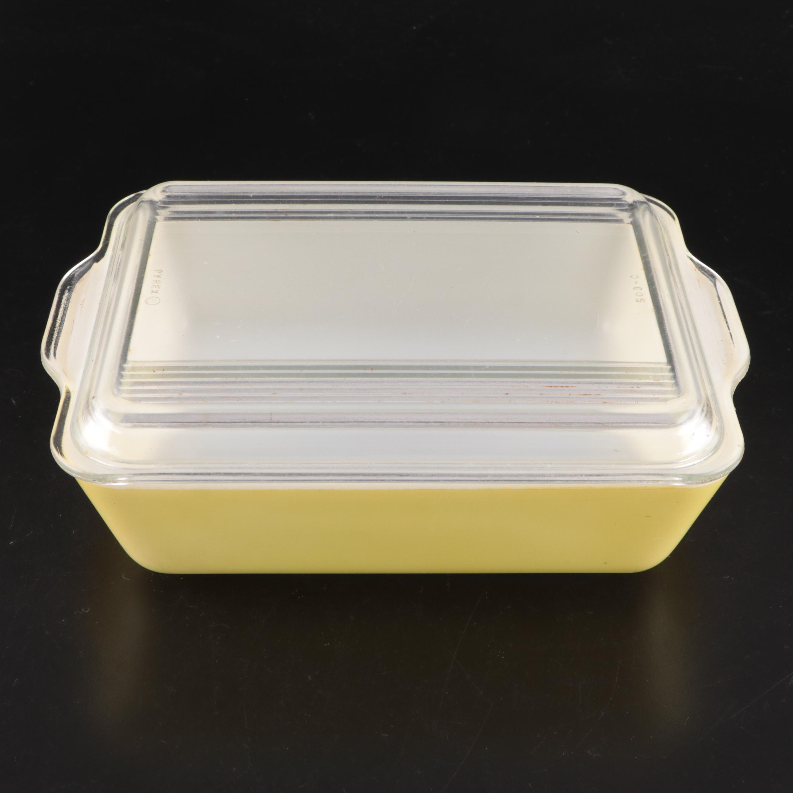 Pyrex "Primary Colors" Glass Refrigerator Dishes, Mid-20th Century