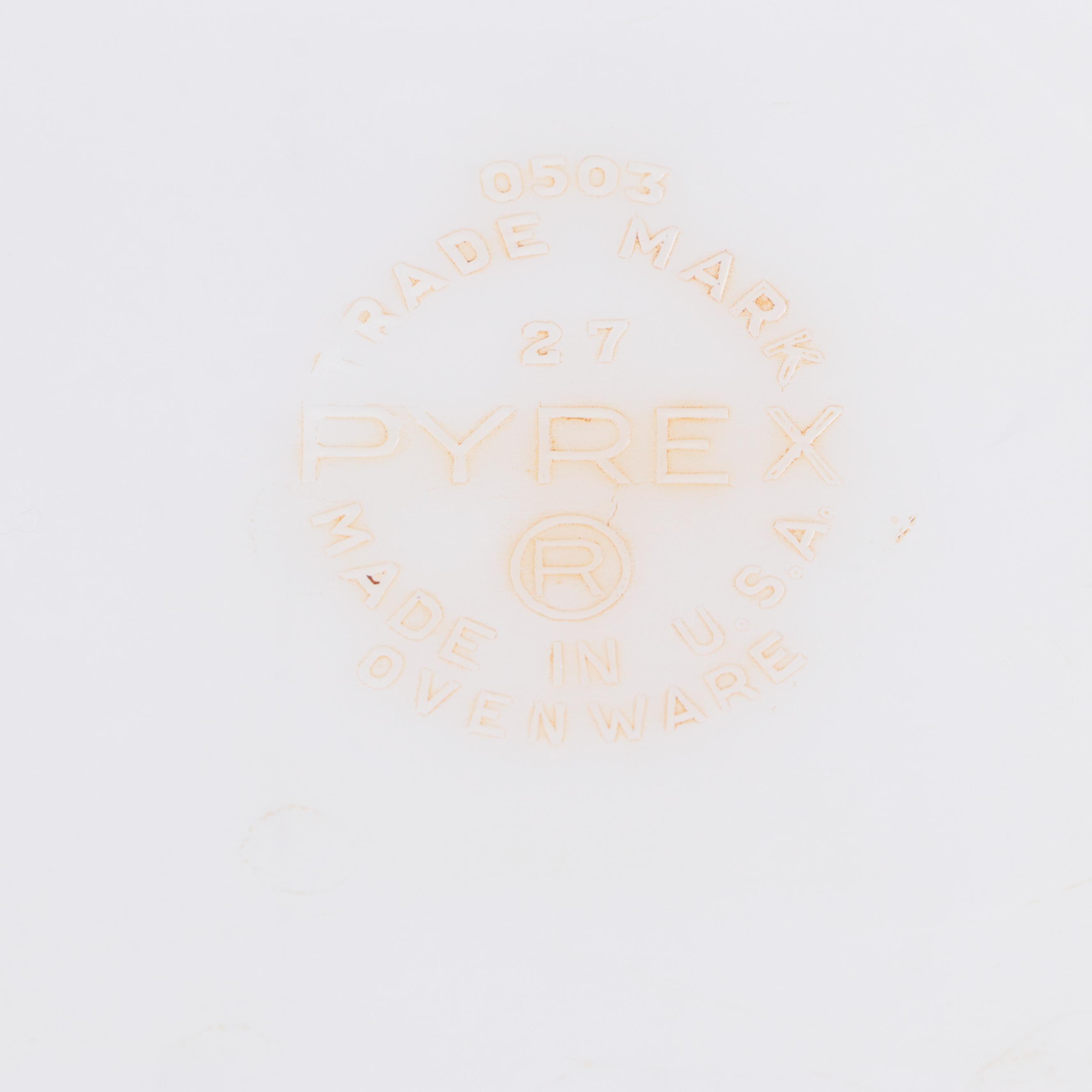 Pyrex "Primary Colors" Glass Refrigerator Dishes, Mid-20th Century