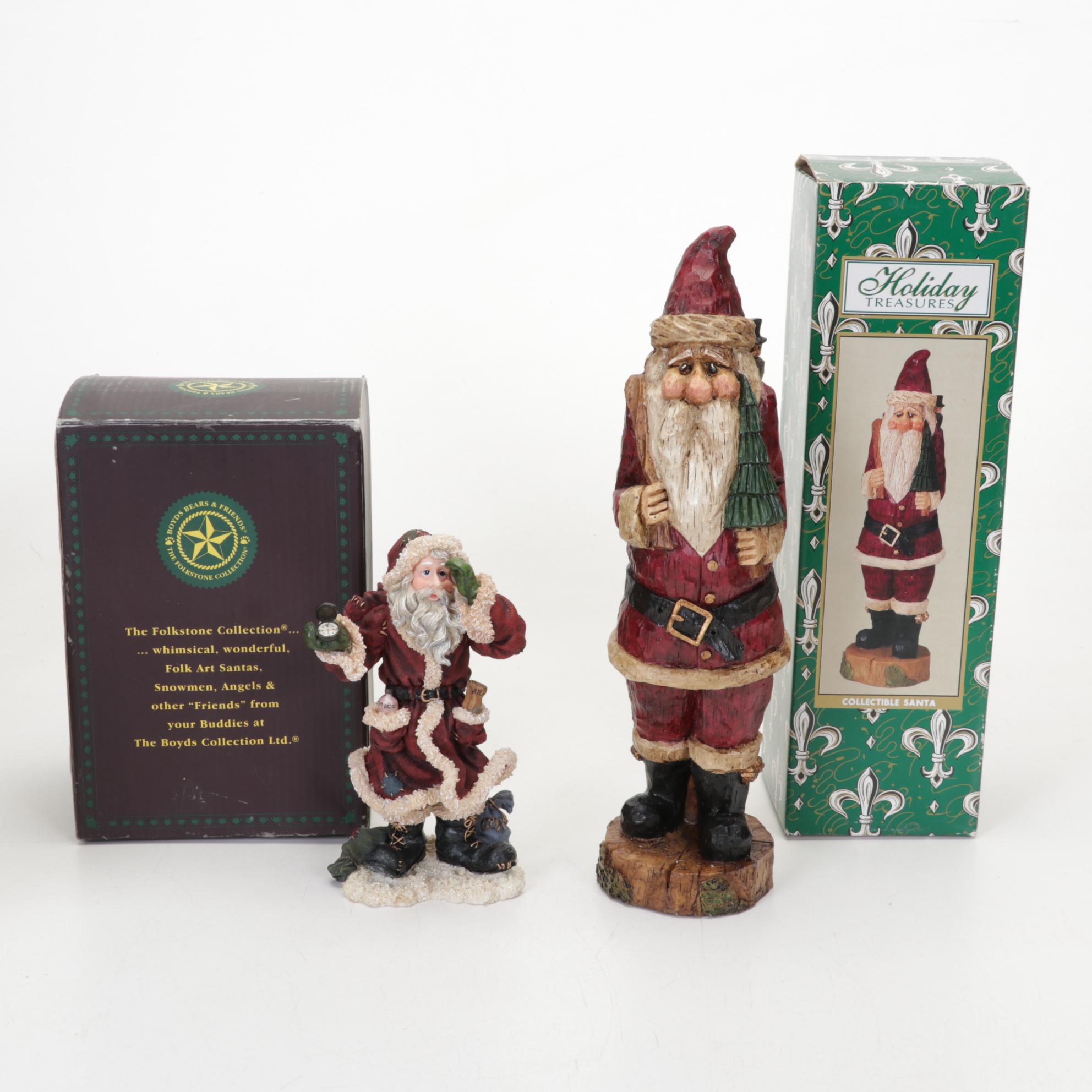 Mickey Mouse Santa Figurine, Longaberger Ceramic Cookie Plate and More