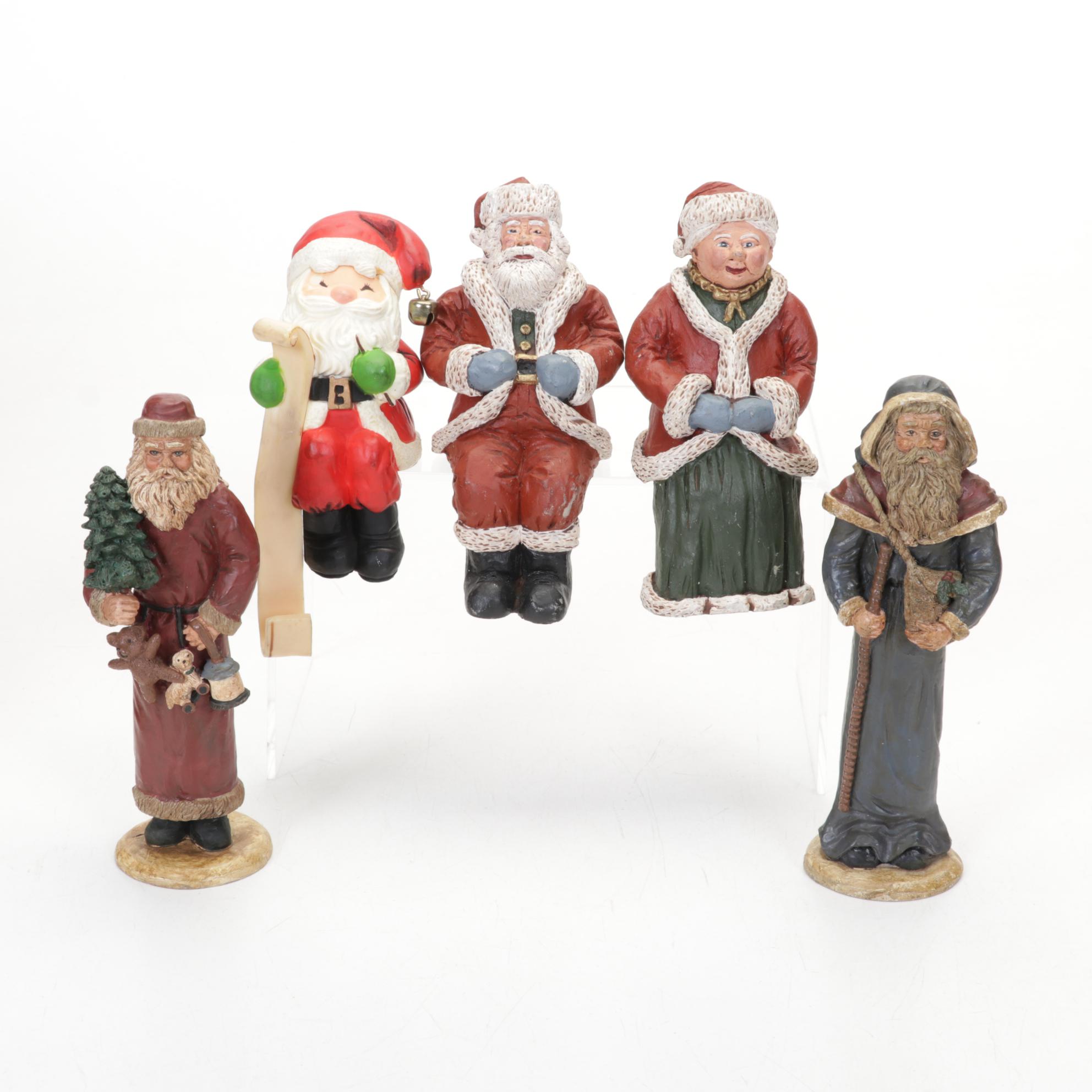 Mickey Mouse Santa Figurine, Longaberger Ceramic Cookie Plate and More
