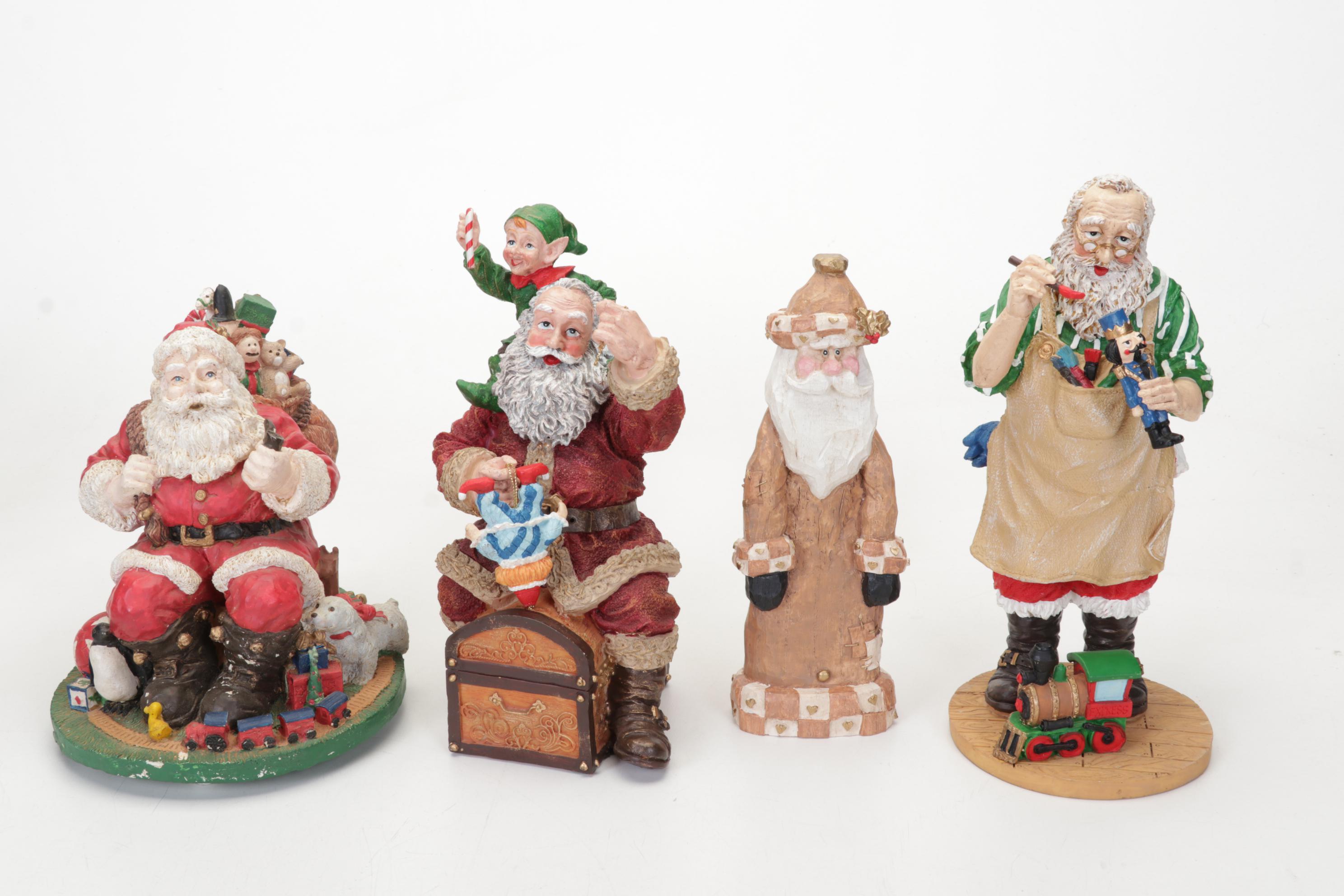 Mickey Mouse Santa Figurine, Longaberger Ceramic Cookie Plate and More