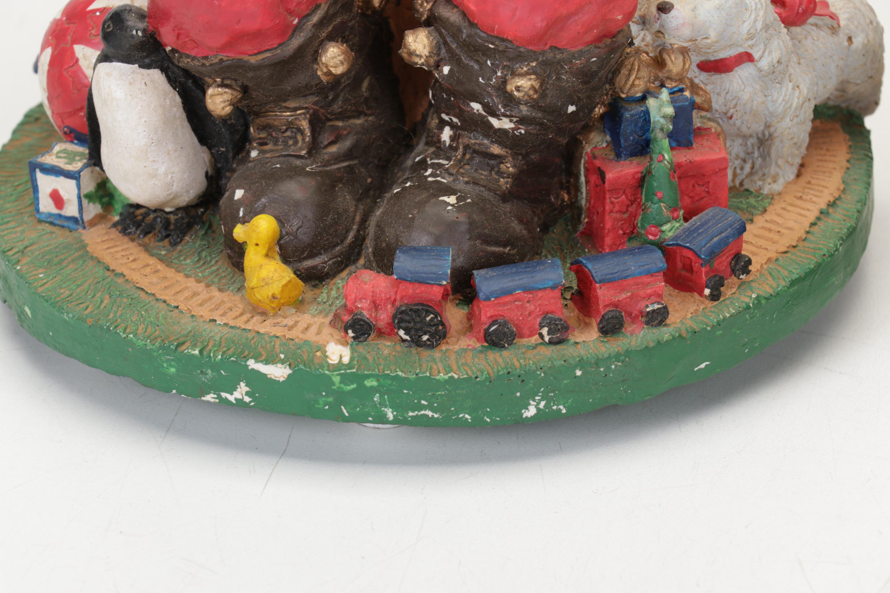 Mickey Mouse Santa Figurine, Longaberger Ceramic Cookie Plate and More