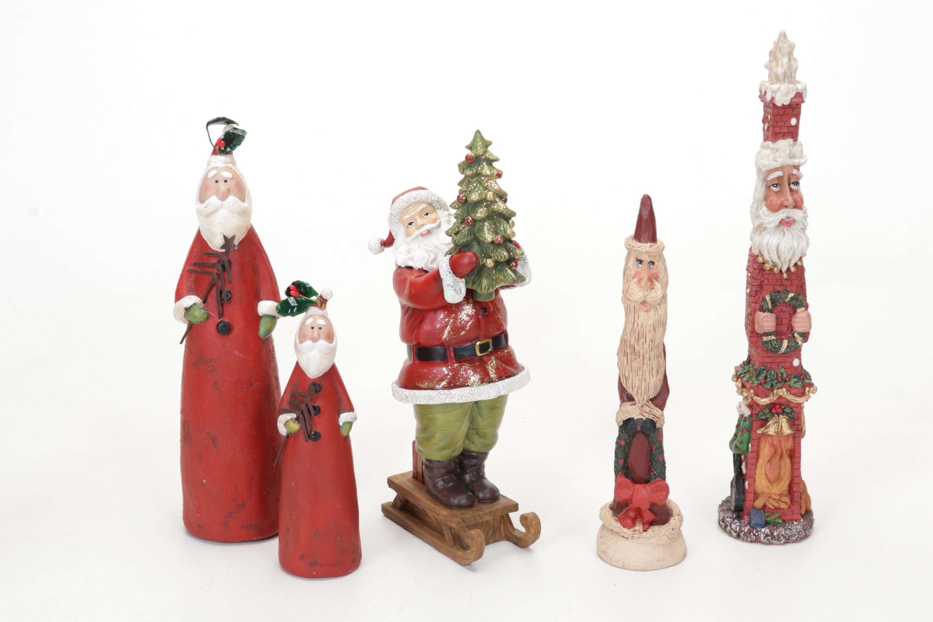 Mickey Mouse Santa Figurine, Longaberger Ceramic Cookie Plate and More
