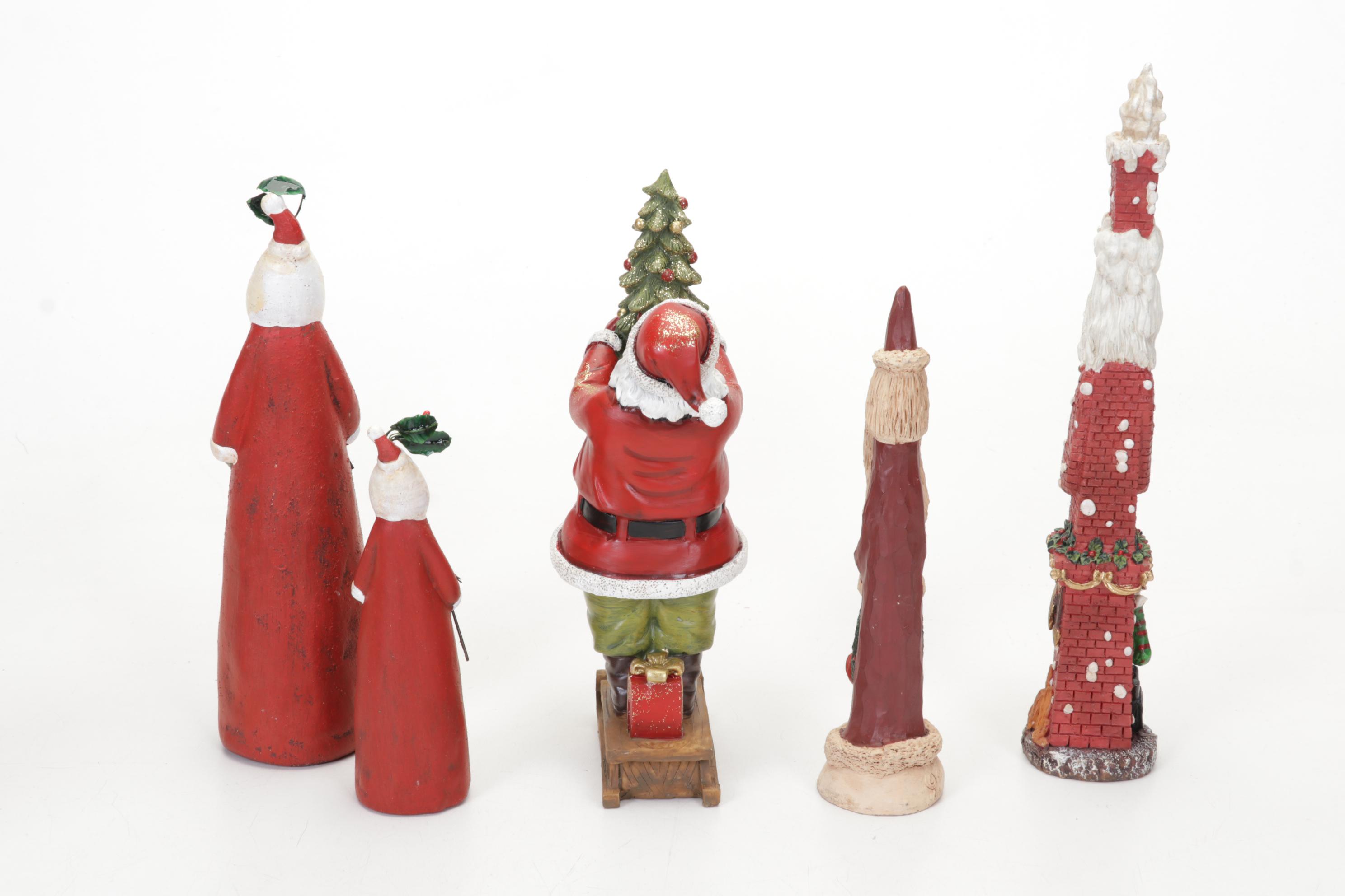 Mickey Mouse Santa Figurine, Longaberger Ceramic Cookie Plate and More