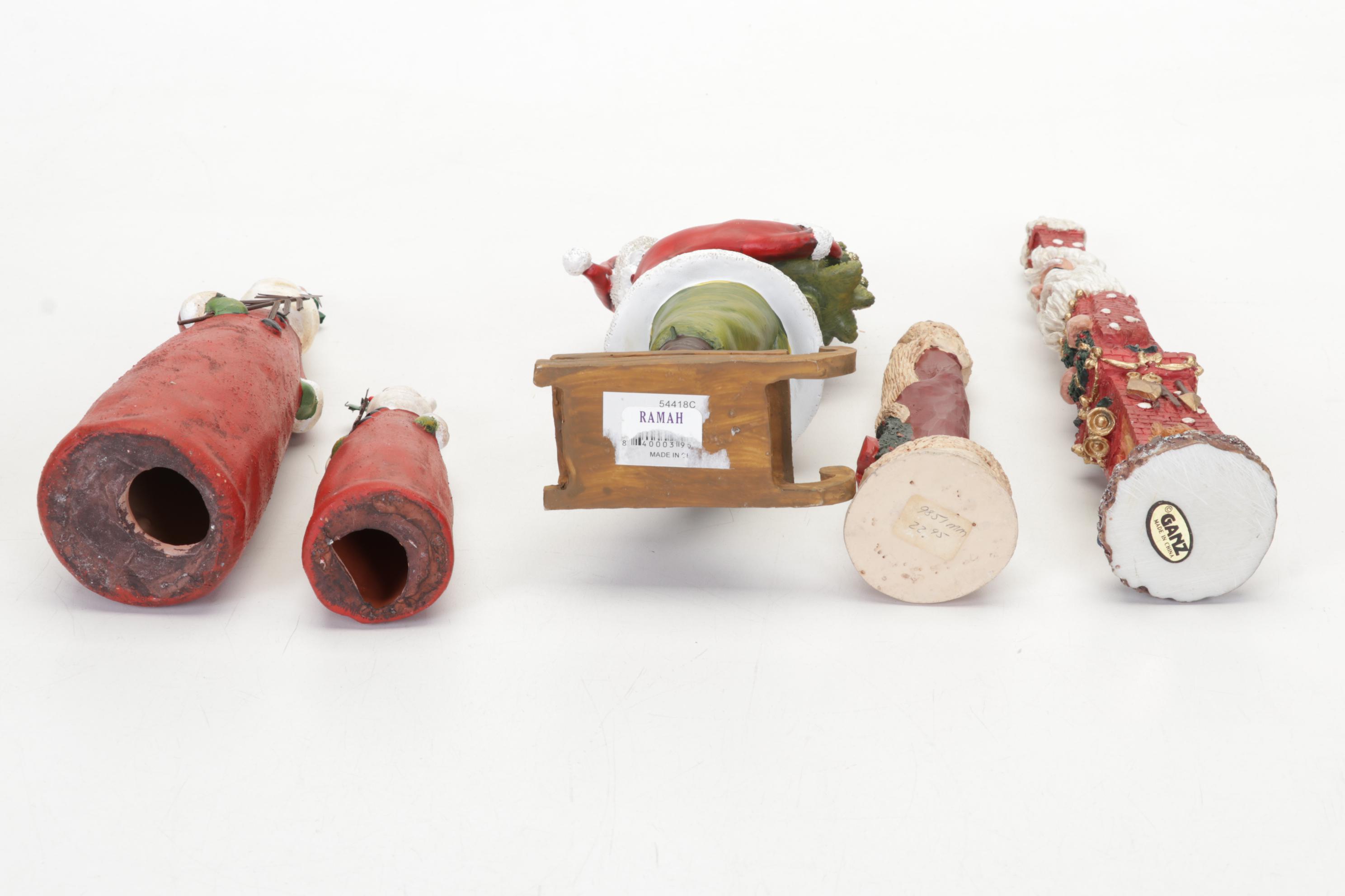 Mickey Mouse Santa Figurine, Longaberger Ceramic Cookie Plate and More